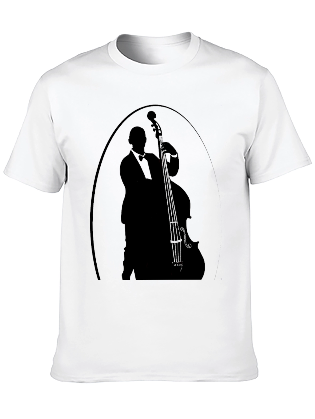 Jazz Musician Silhouette T-Shirt - Classic Black