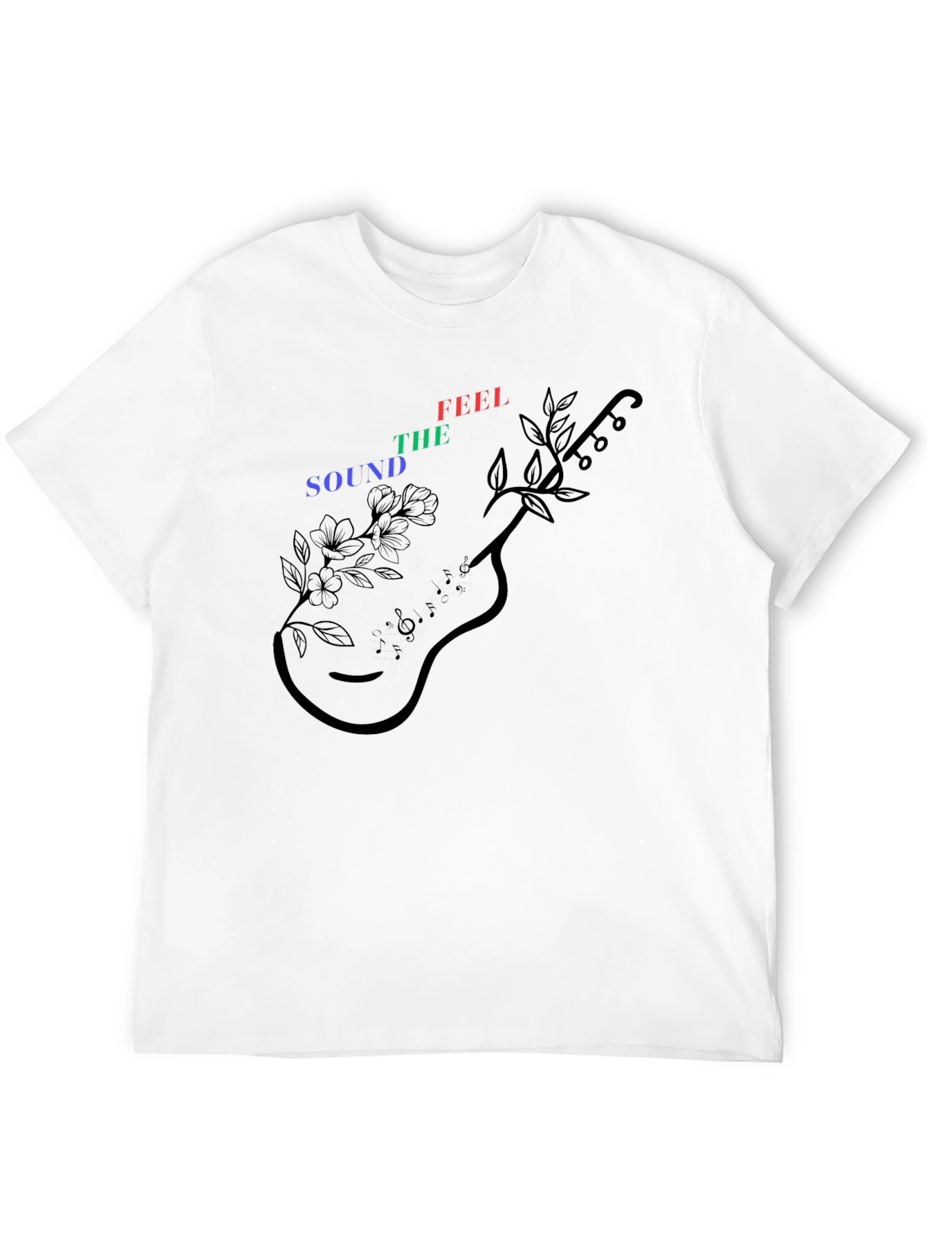 Sound The Feel Guitar Graphic Tee - Black