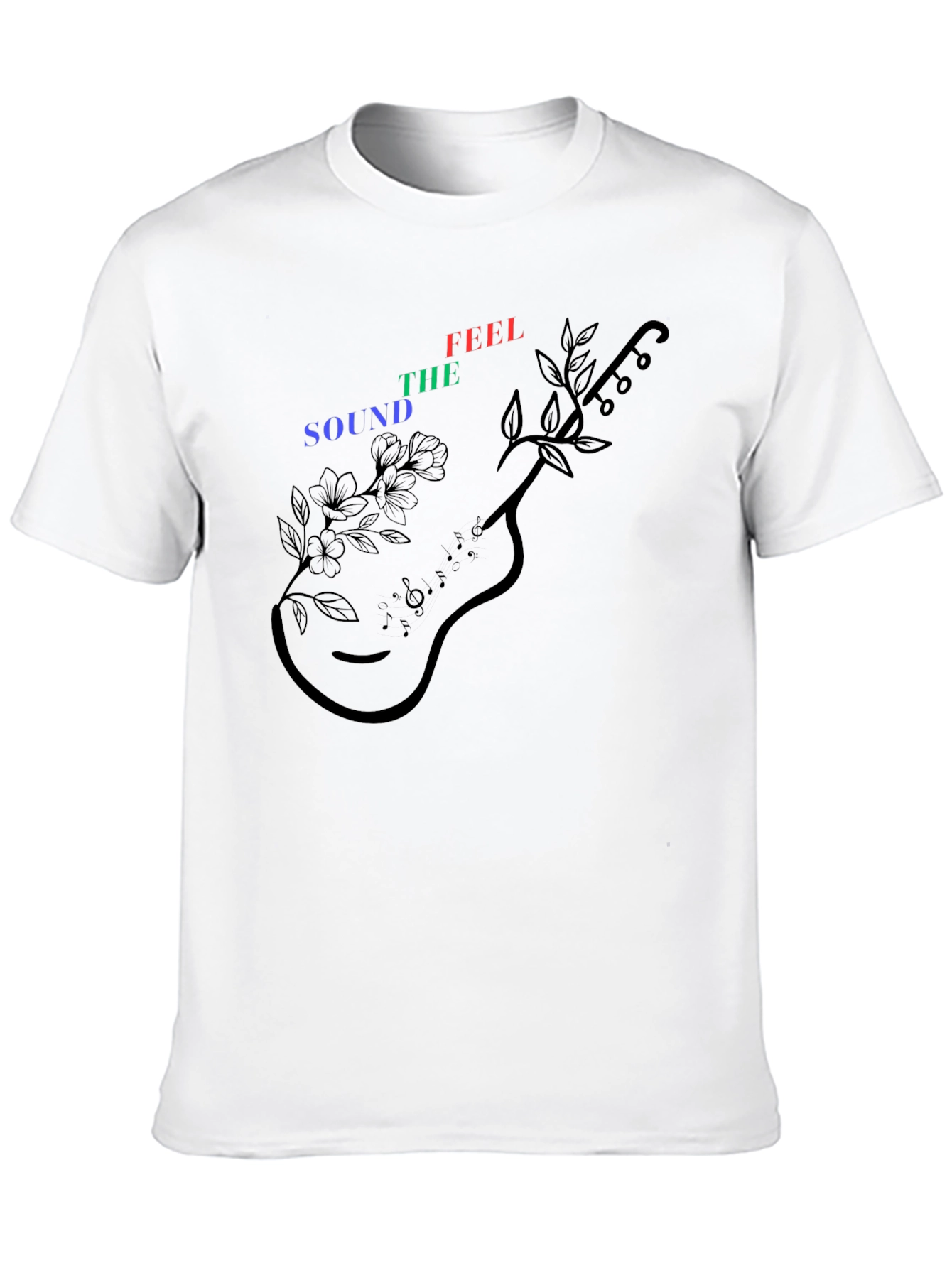 Sound The Feel Guitar Graphic Tee - Black