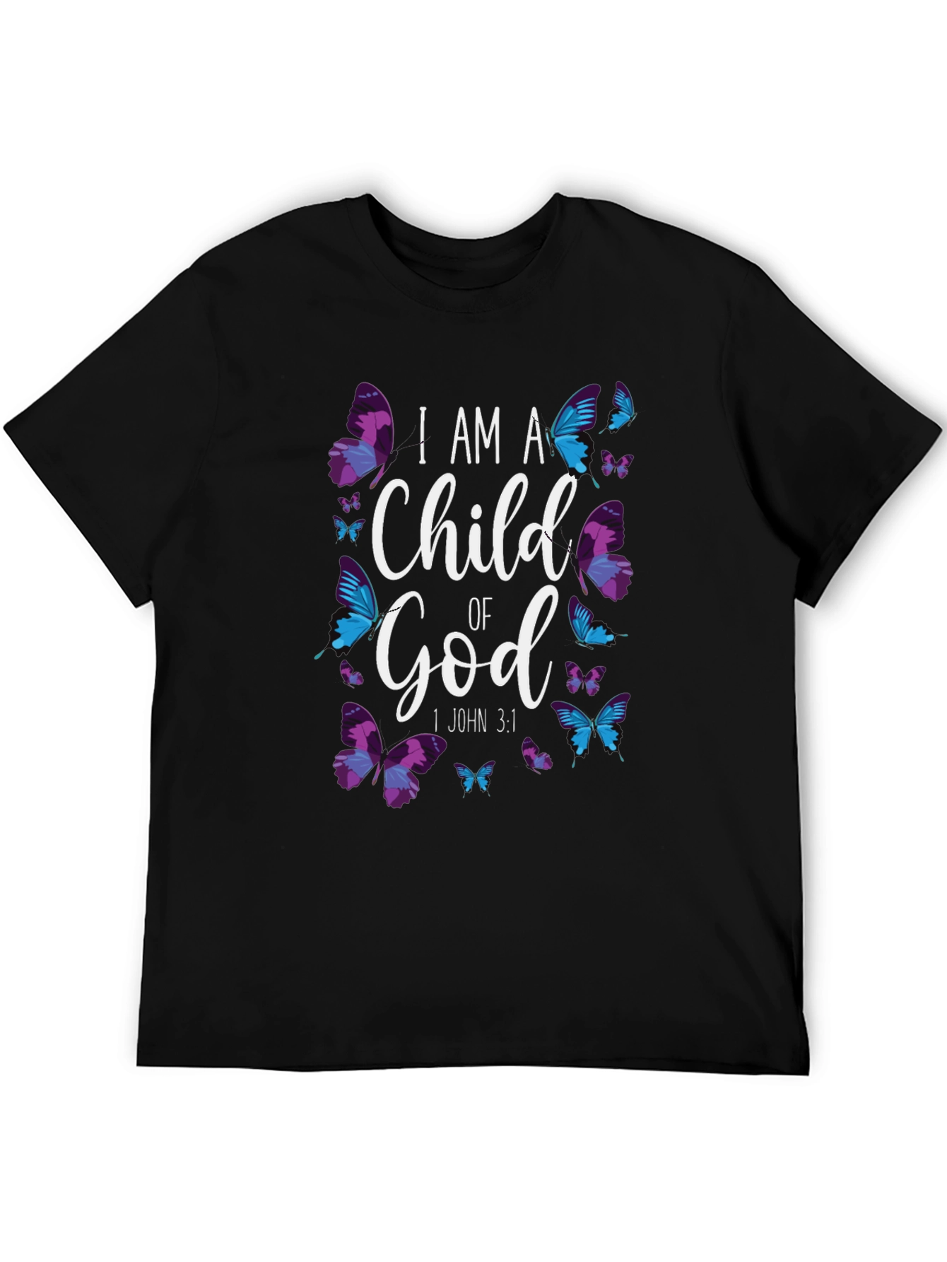 I Am A Child of God Butterfly T-Shirt
