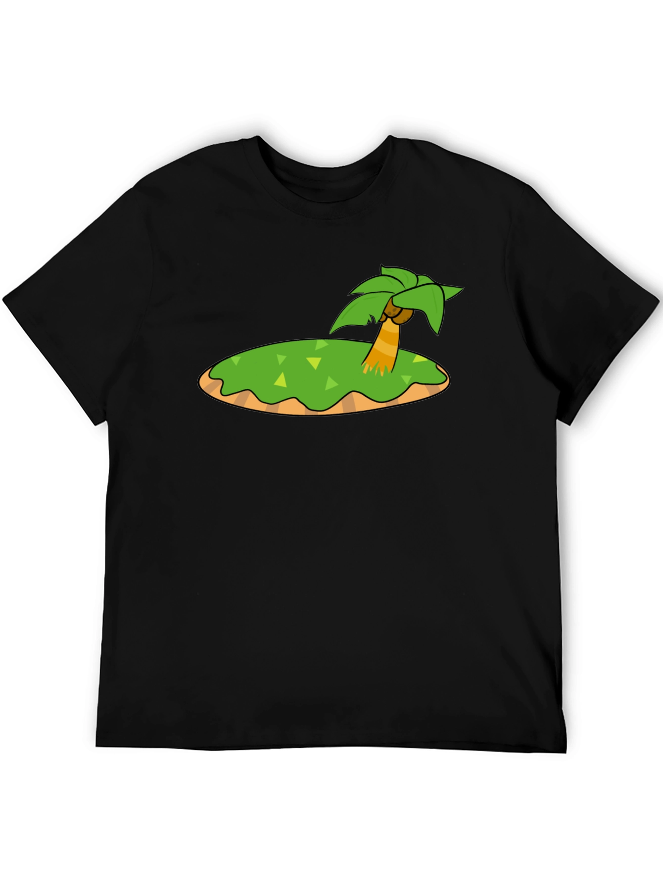 Island Graphic Black T-Shirt - Tropical Vibe