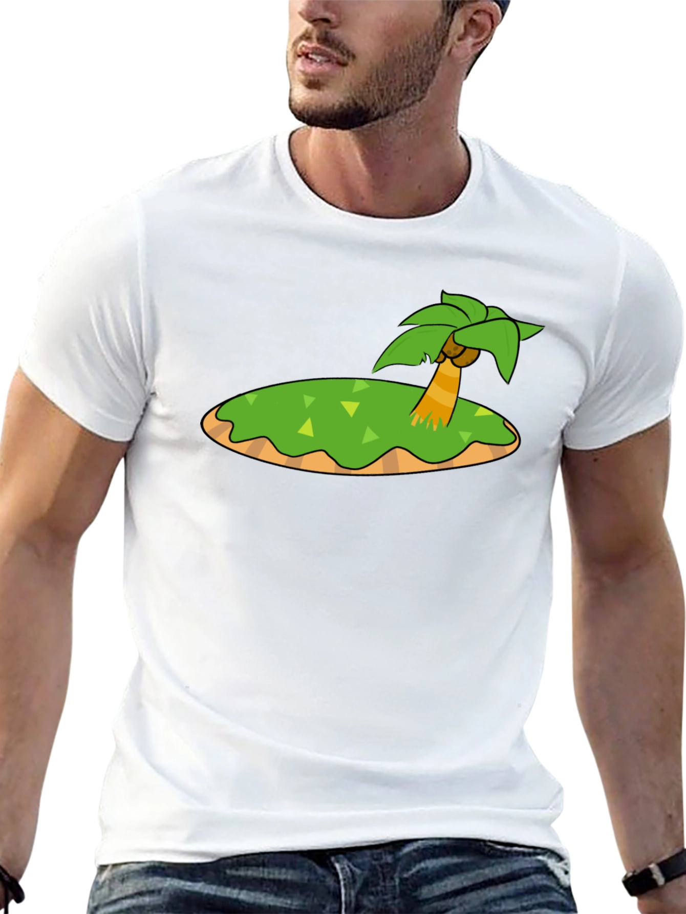 Island Graphic Black T-Shirt - Tropical Vibe
