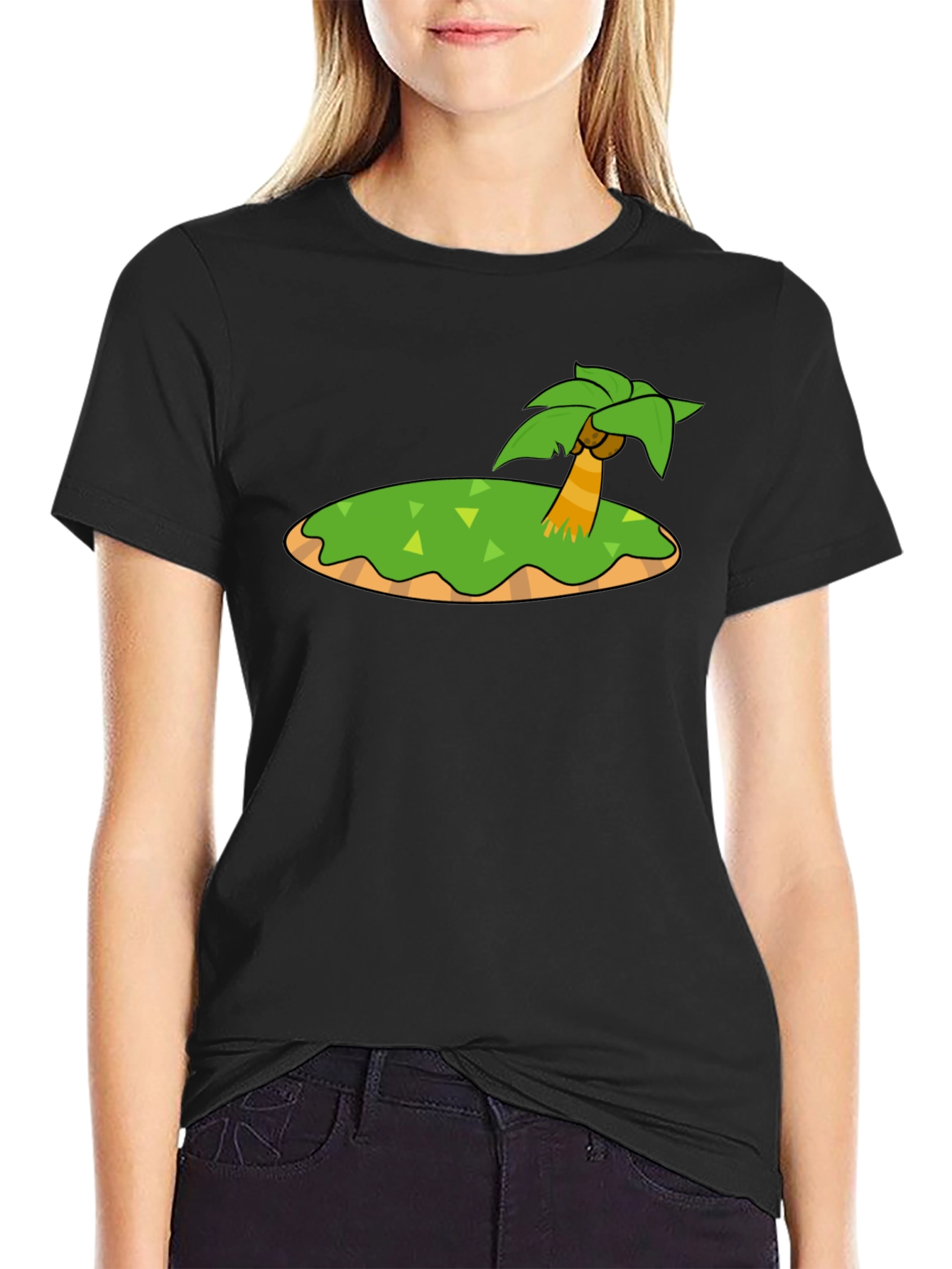 Island Graphic Black T-Shirt - Tropical Vibe