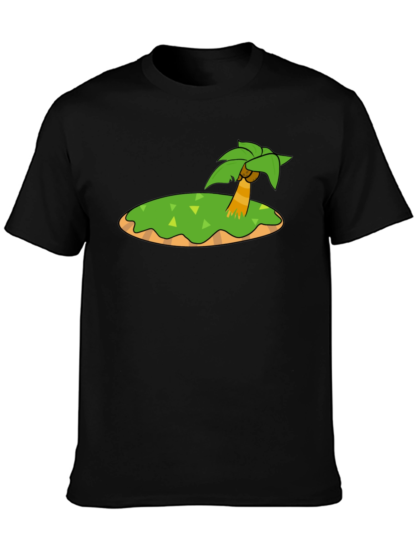 Island Graphic Black T-Shirt - Tropical Vibe