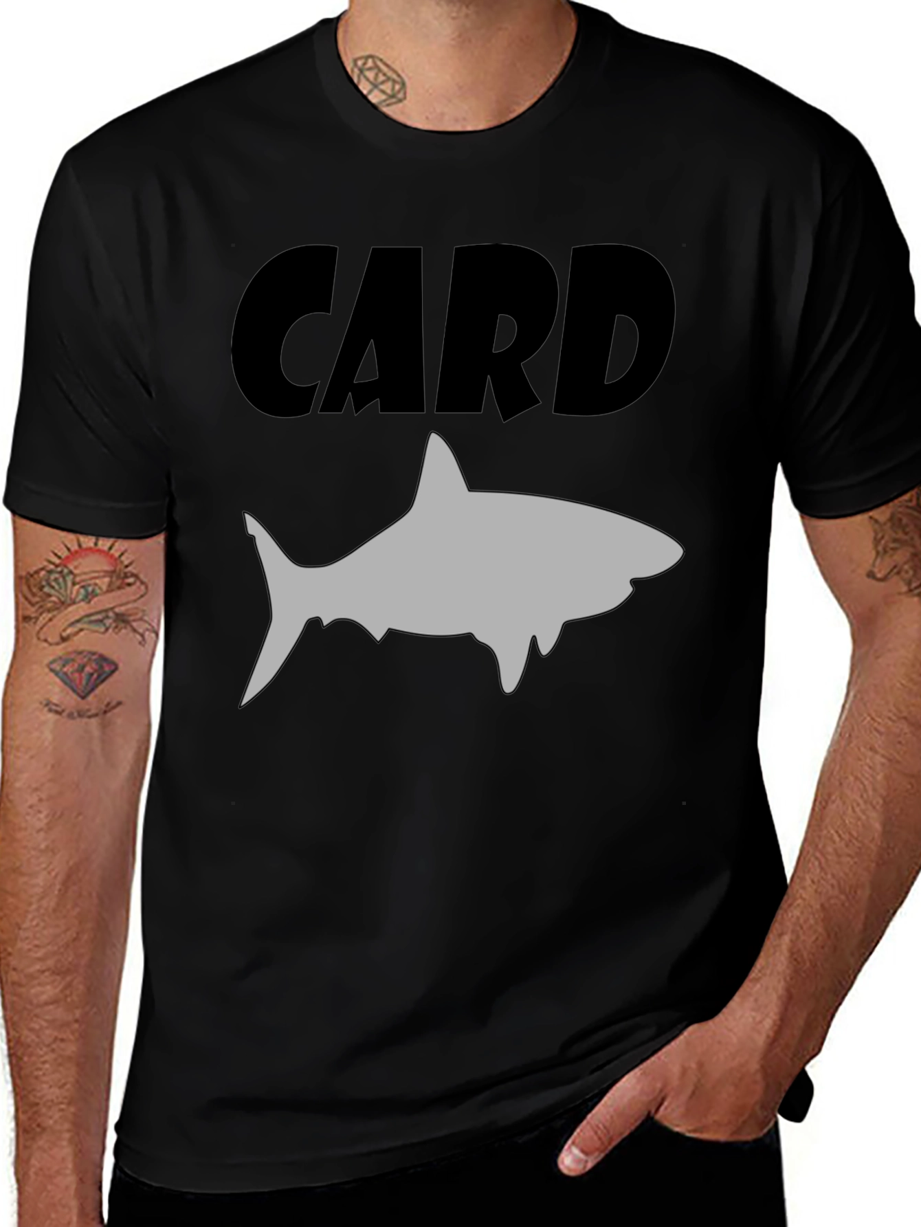 Card Shark T-Shirt - Black Graphic Tee