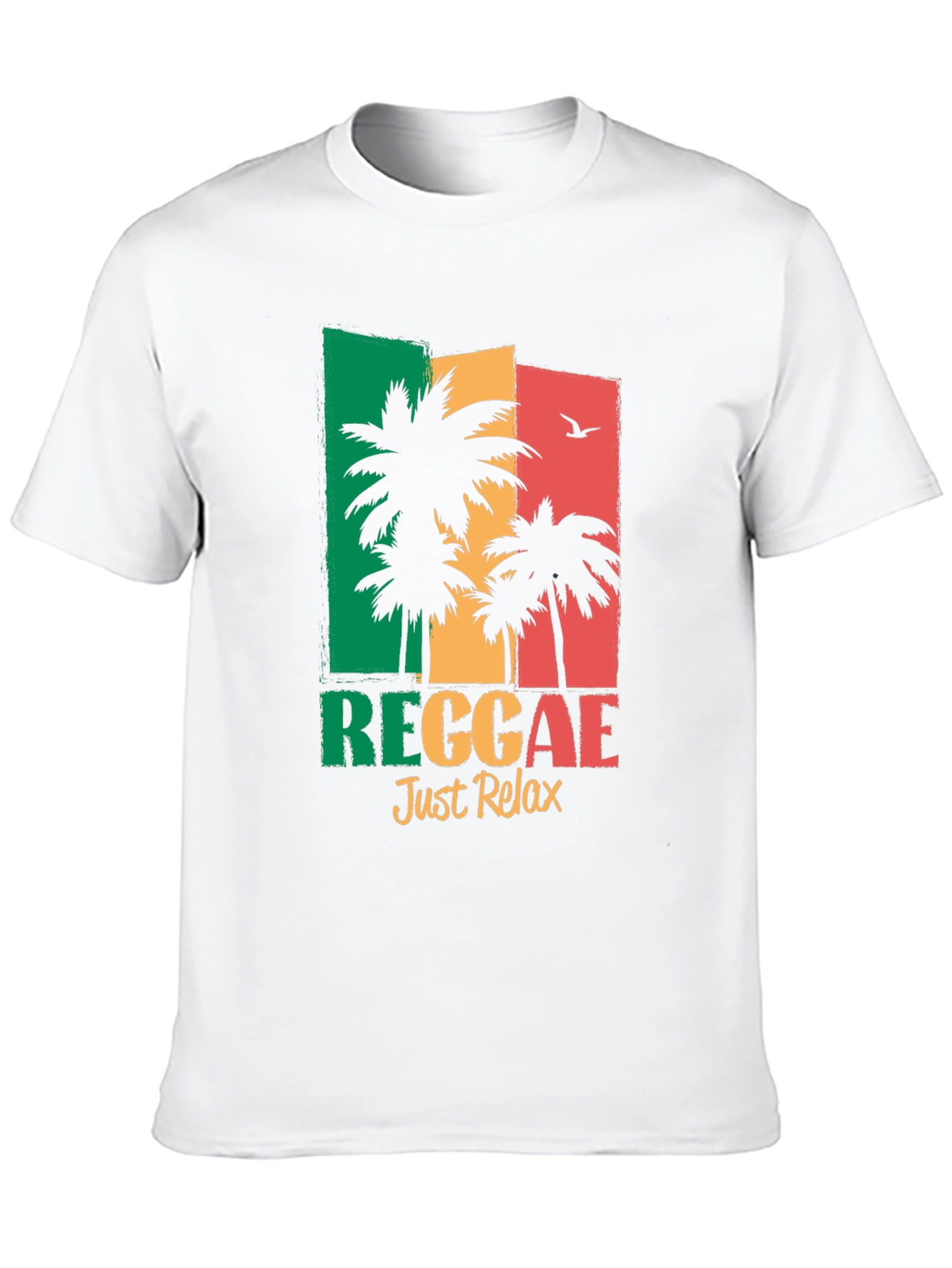 Reggae Just Relax T-Shirt - Tropical Palm Tree Design