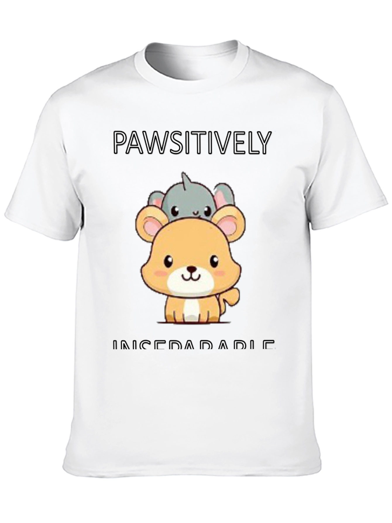 Pawsitively Inseperable Animal Graphic T-Shirt