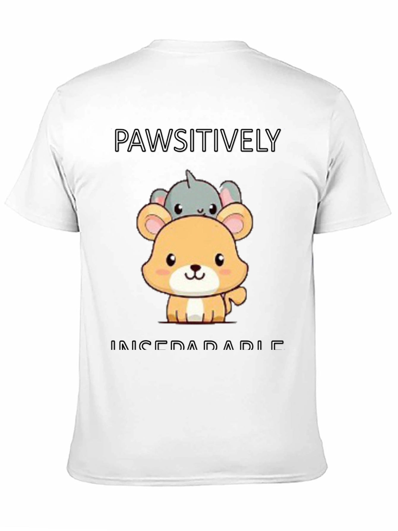 Pawsitively Inseperable Animal Graphic T-Shirt