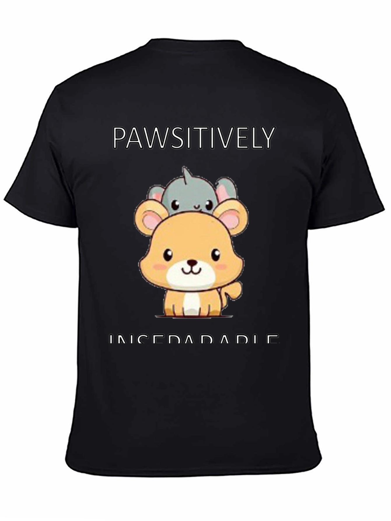 Pawsitively Inseperable Animal Graphic T-Shirt