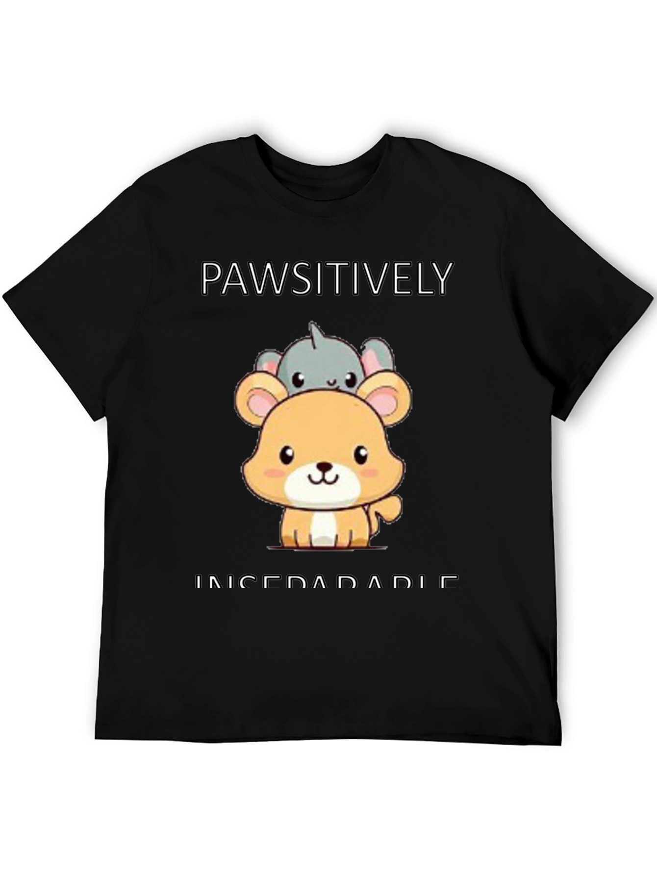 Pawsitively Inseperable Animal Graphic T-Shirt