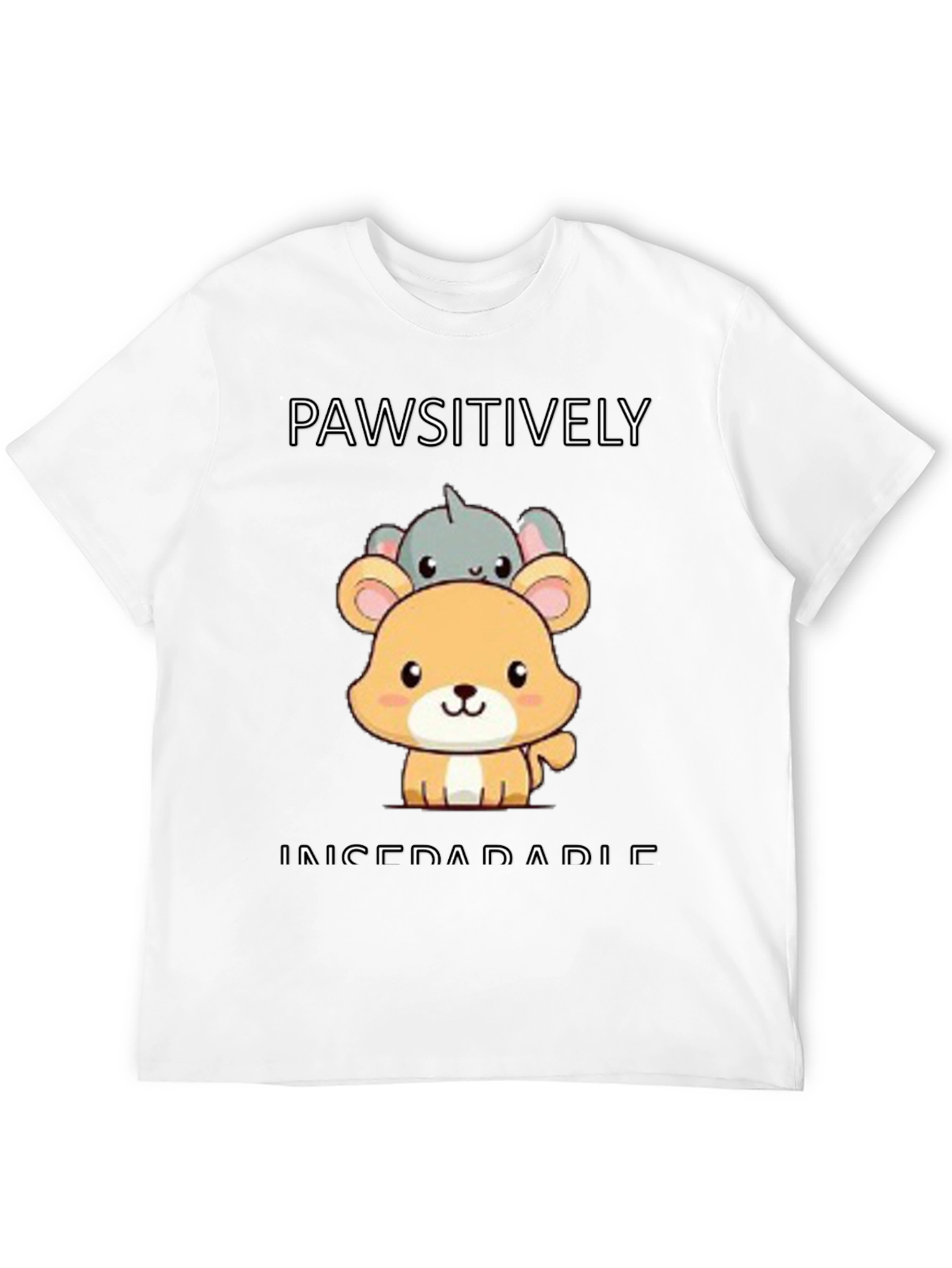 Pawsitively Inseperable Animal Graphic T-Shirt