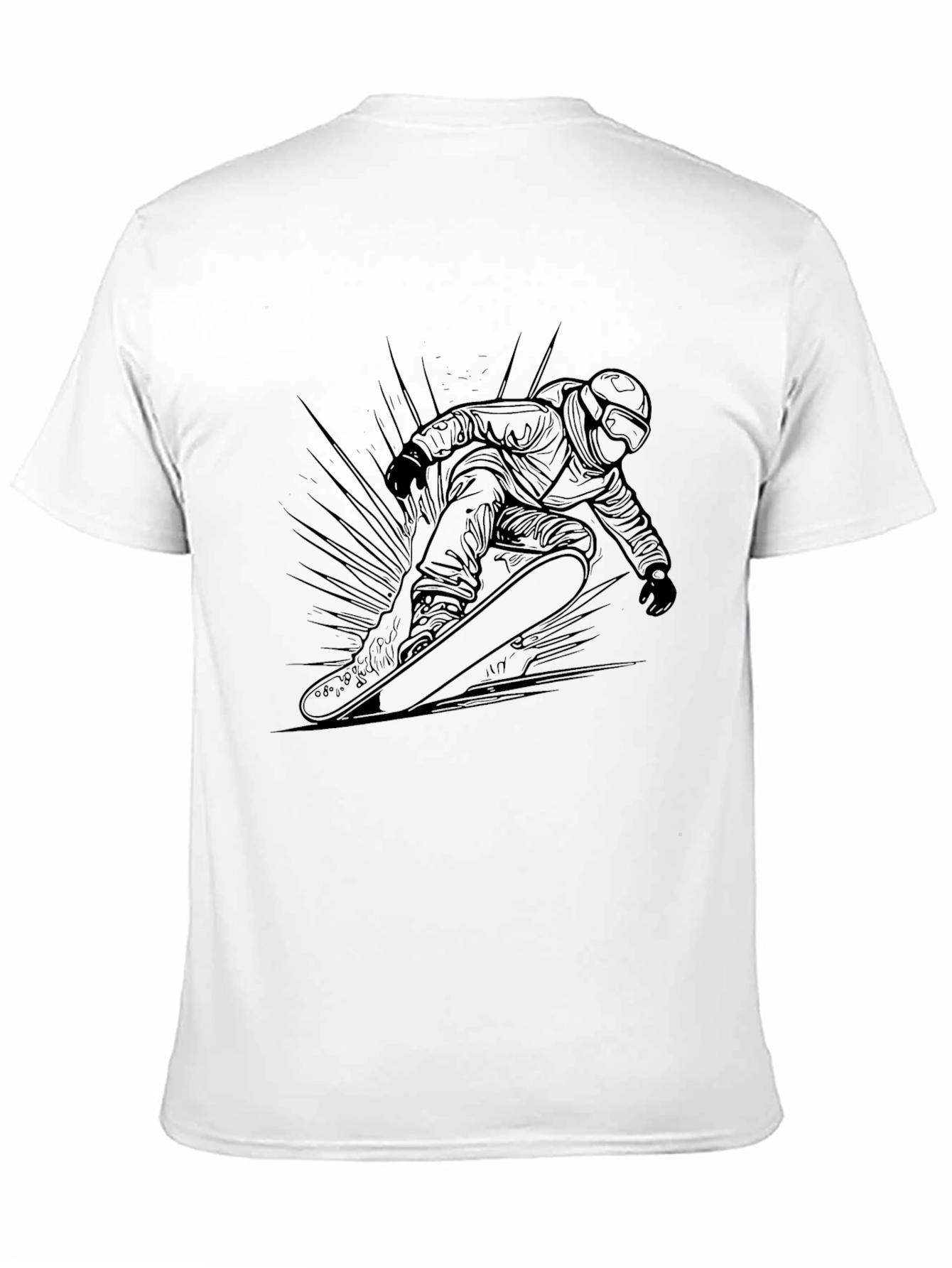Black Snowboarder Graphic Tee - Cool Style