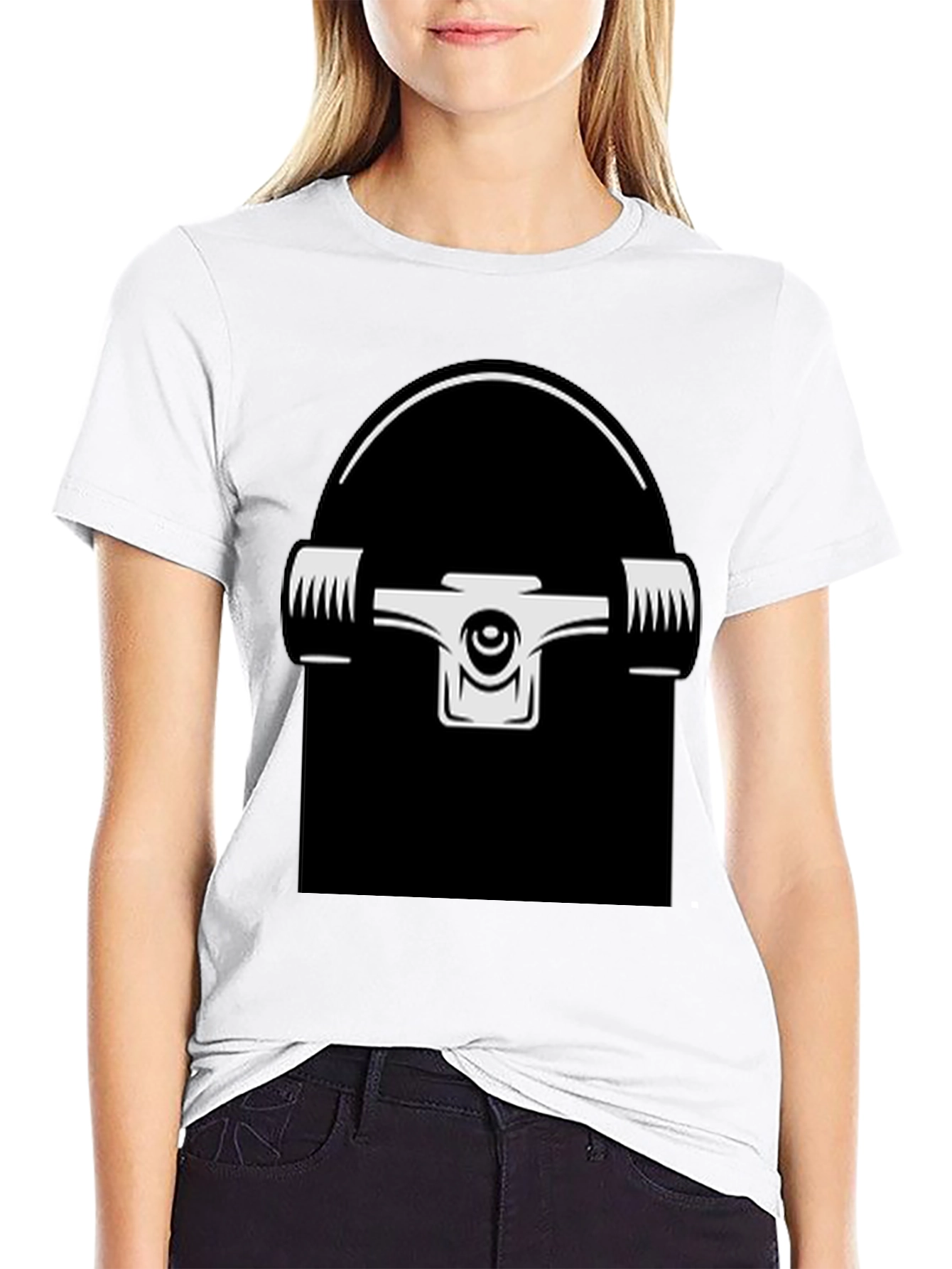 Skateboard Truck Graphic T-Shirt - Black