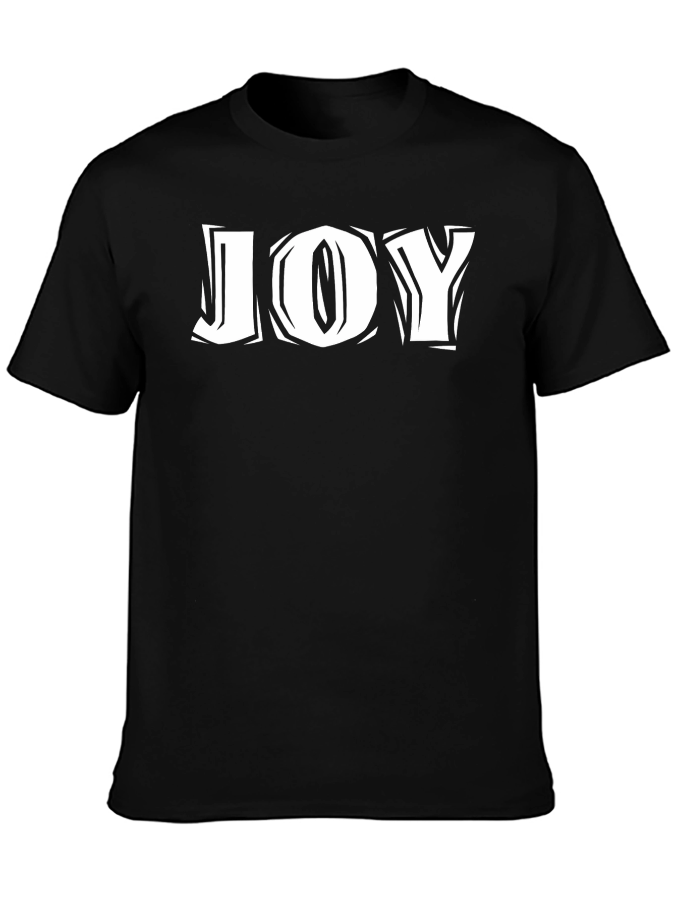 Joy Graphic Print Tee - Black Cotton Blend