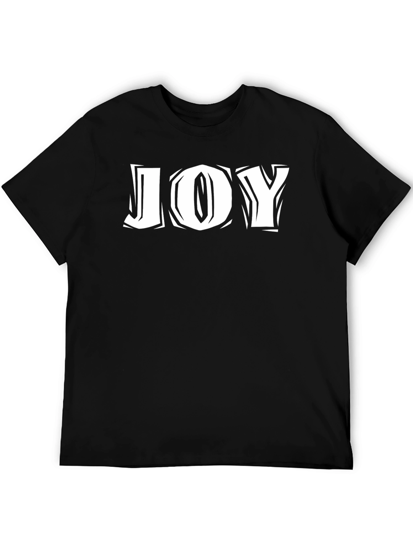 Joy Graphic Print Tee - Black Cotton Blend