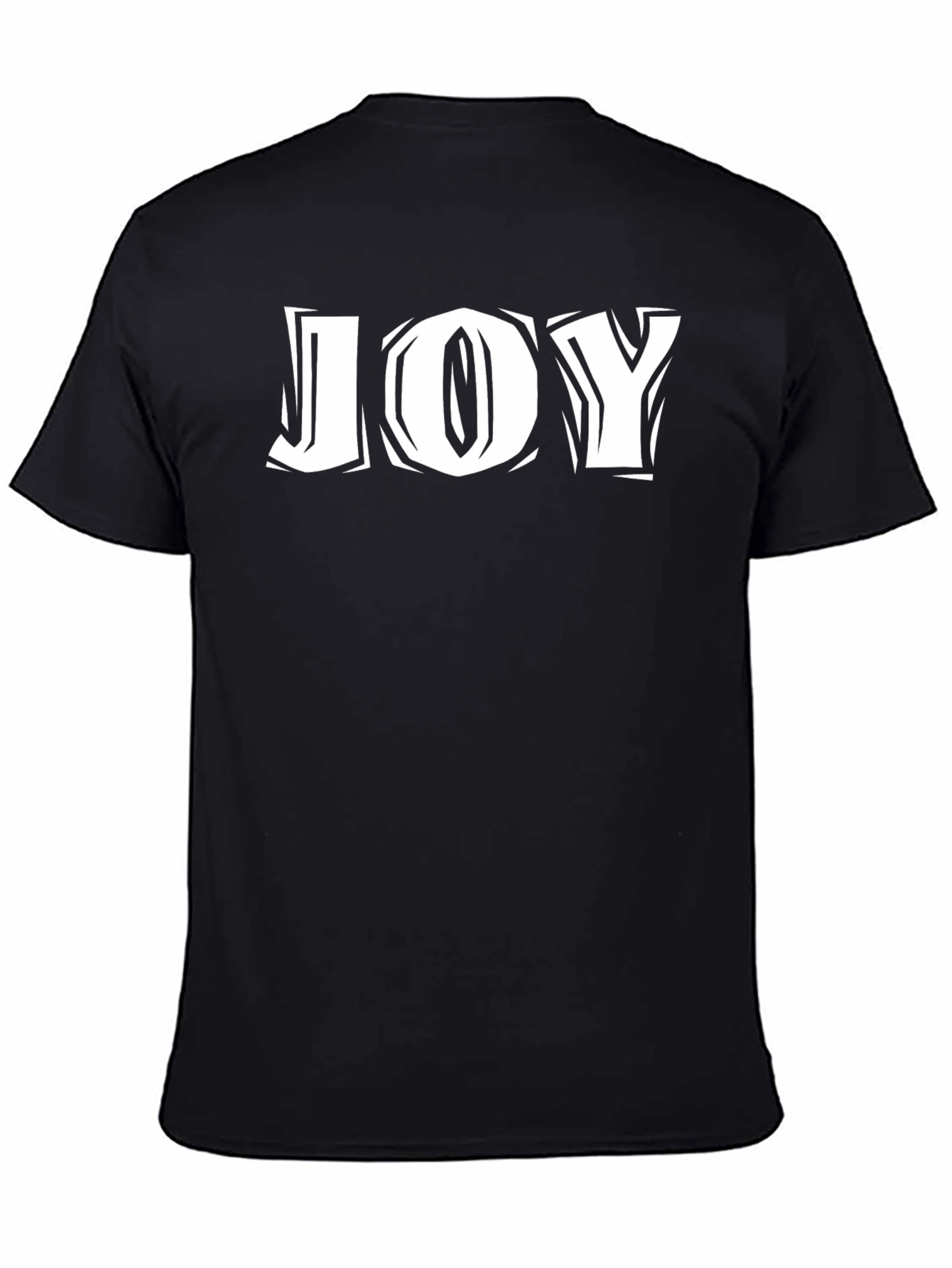 Joy Graphic Print Tee - Black Cotton Blend