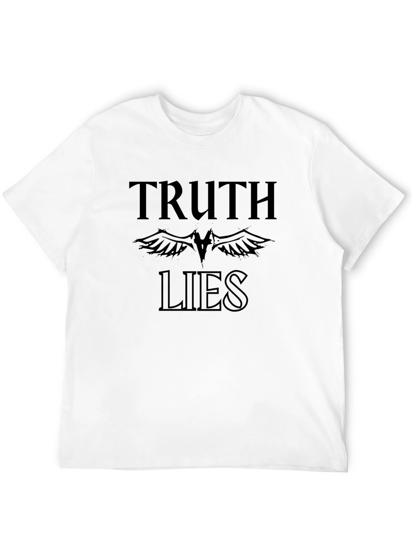 Truth Lies Graphic Black T-Shirt