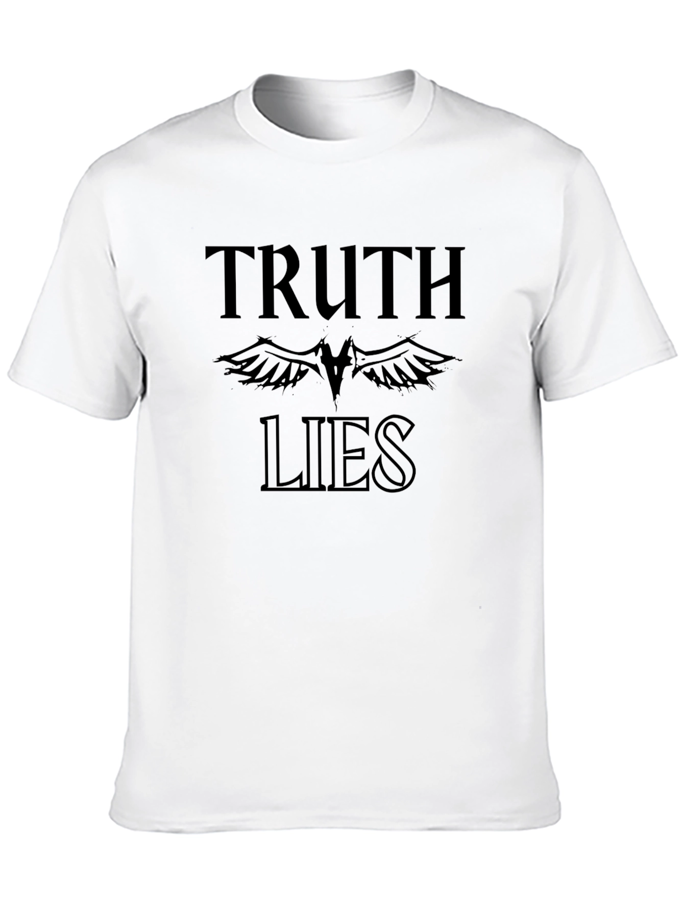 Truth Lies Graphic Black T-Shirt