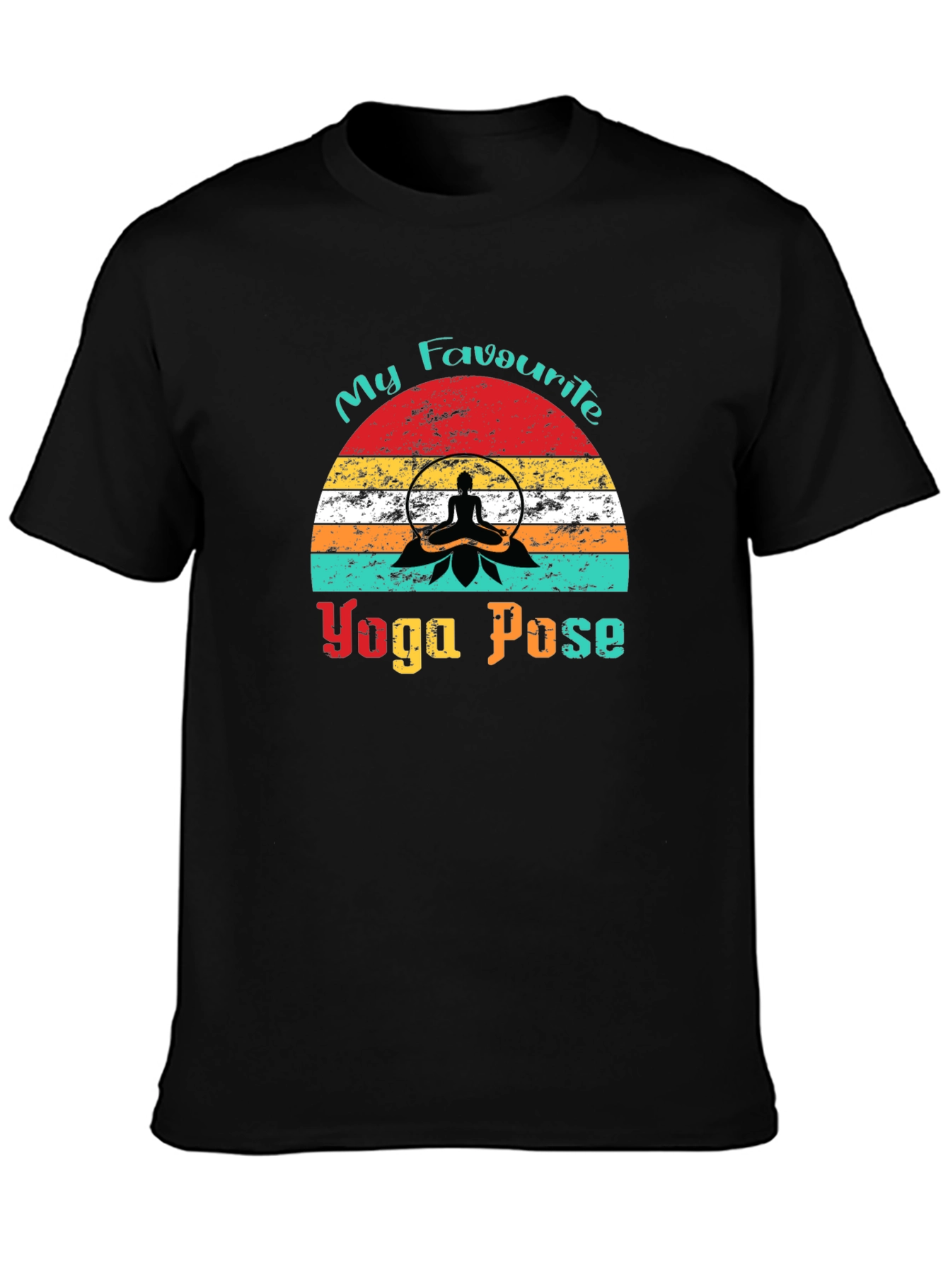 My Favourite Yoga Pose Black T-Shirt