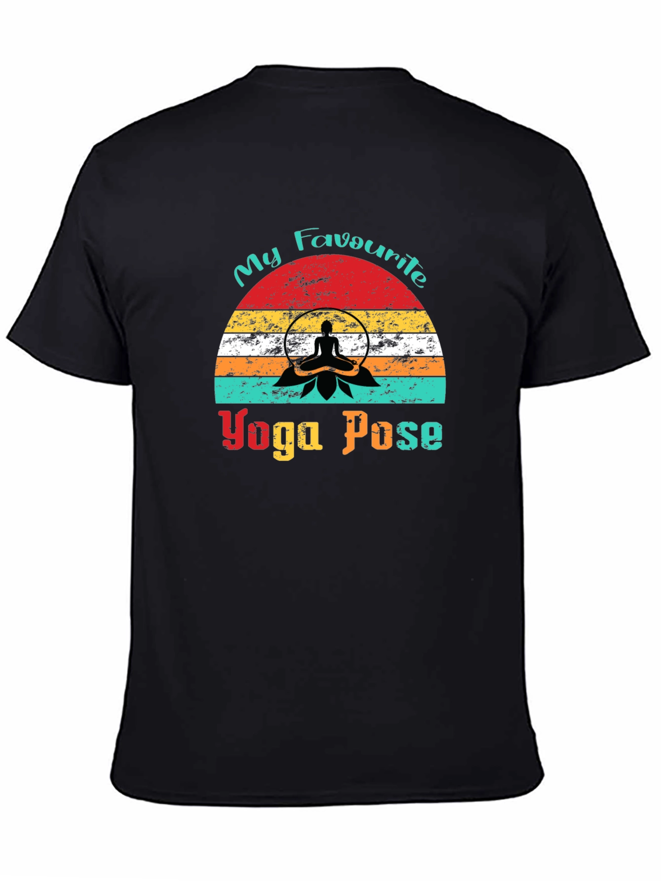 My Favourite Yoga Pose Black T-Shirt