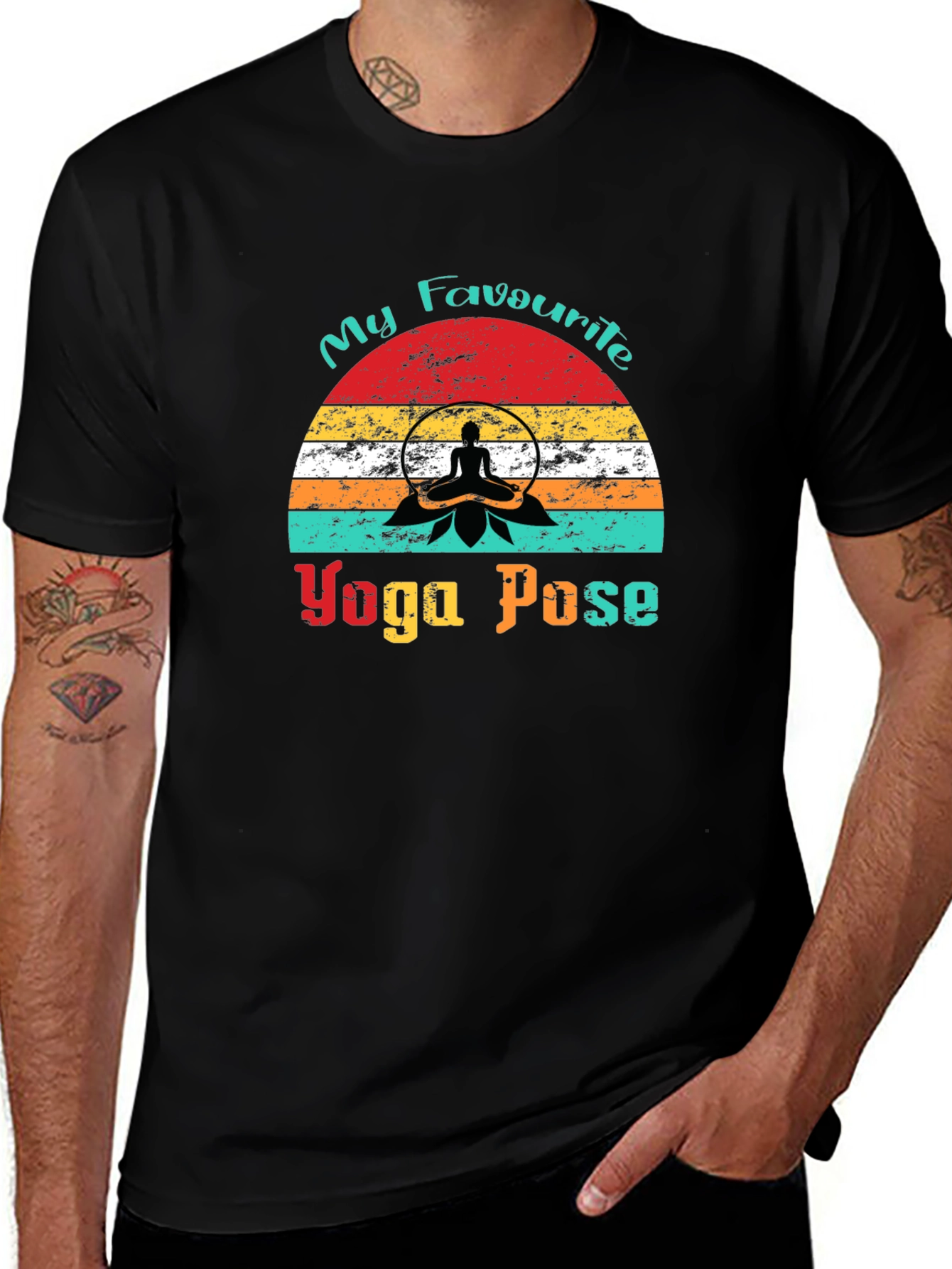 My Favourite Yoga Pose Black T-Shirt