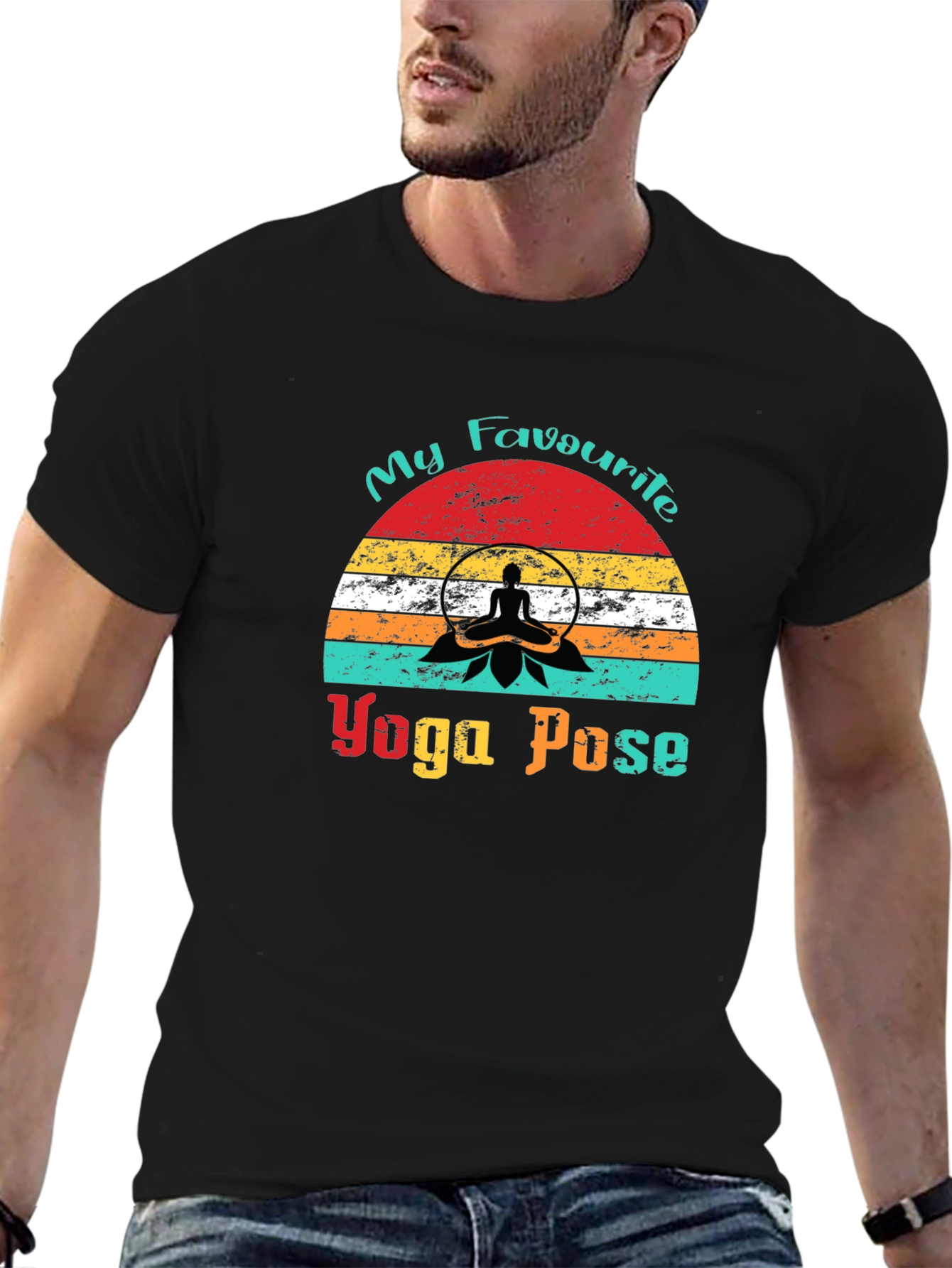 My Favourite Yoga Pose Black T-Shirt