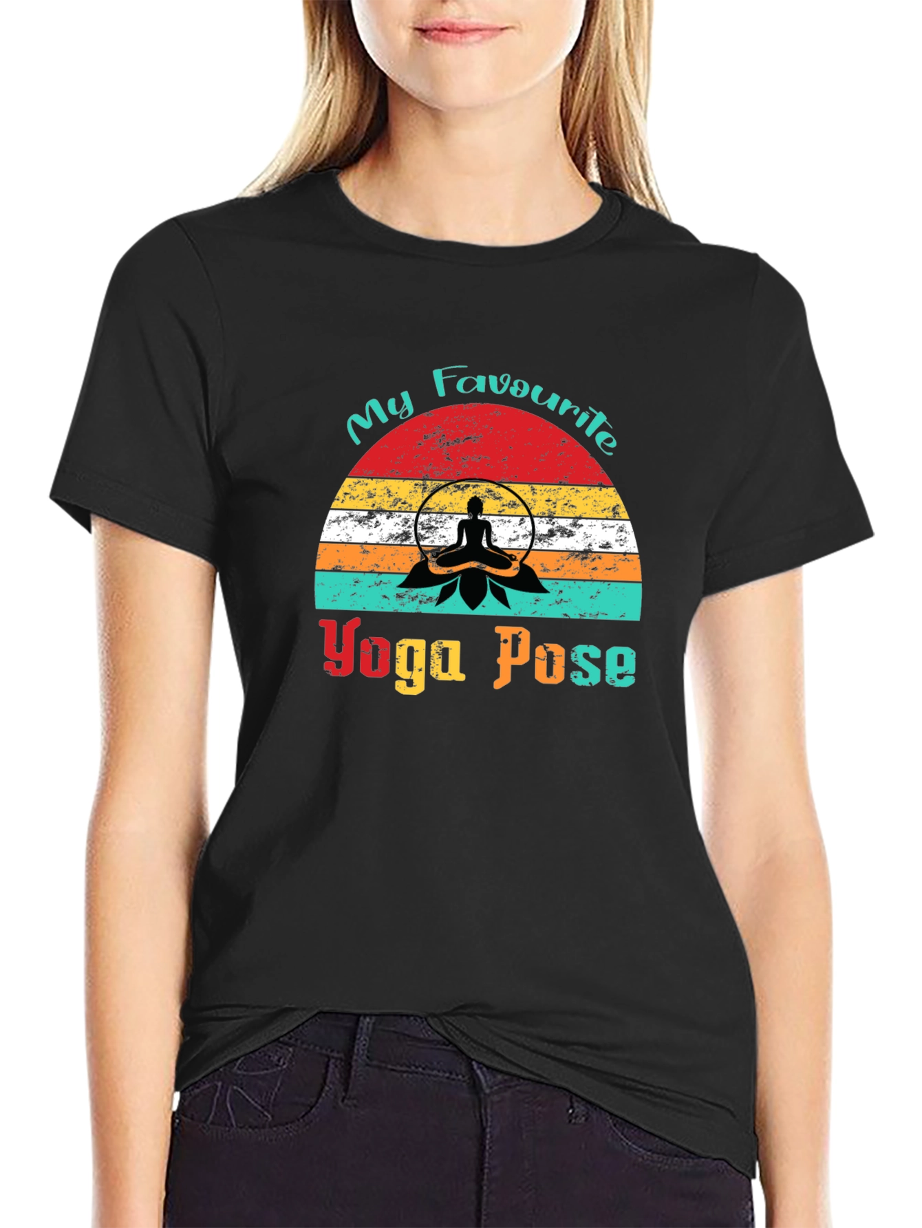 My Favourite Yoga Pose Black T-Shirt