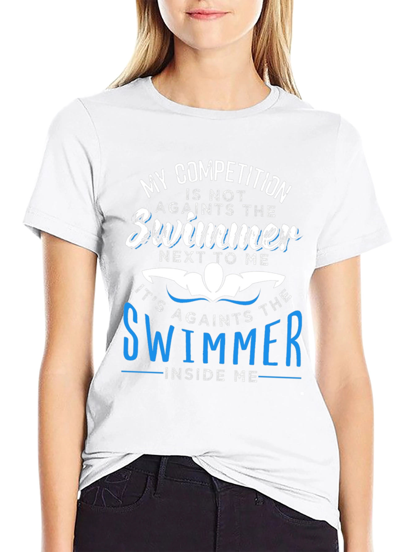Motivational Swimmer T-Shirt: Inner Competition