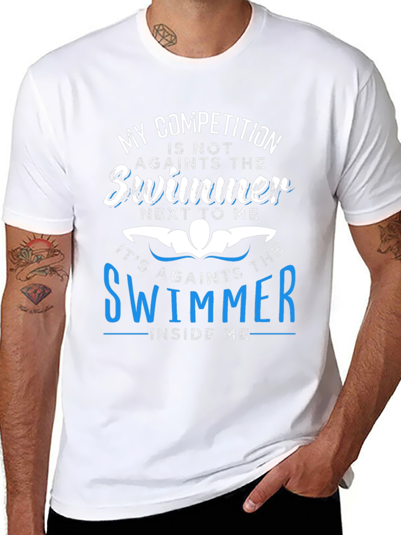 Motivational Swimmer T-Shirt: Inner Competition