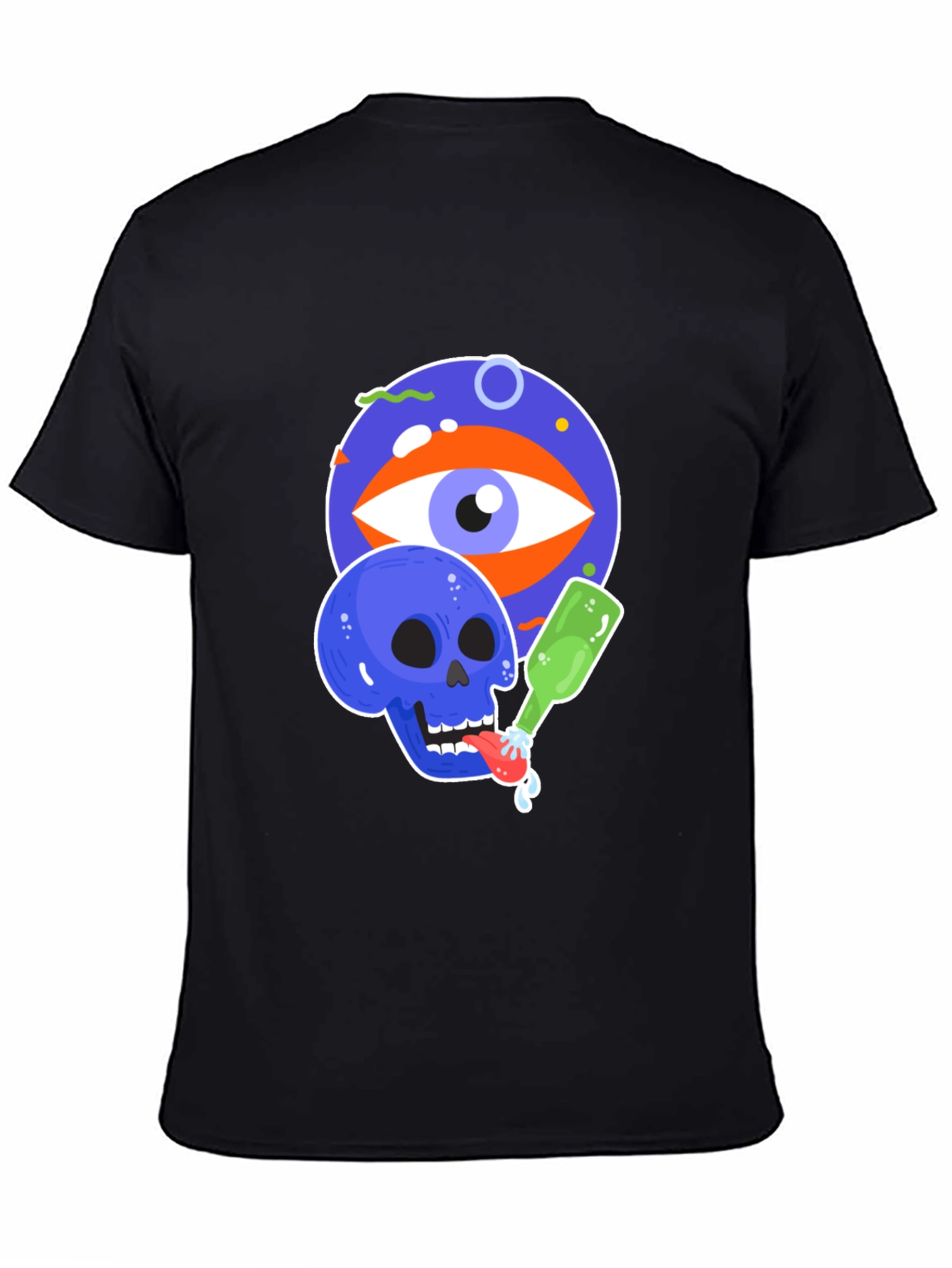 Eye & Skull Graphic Black Tee