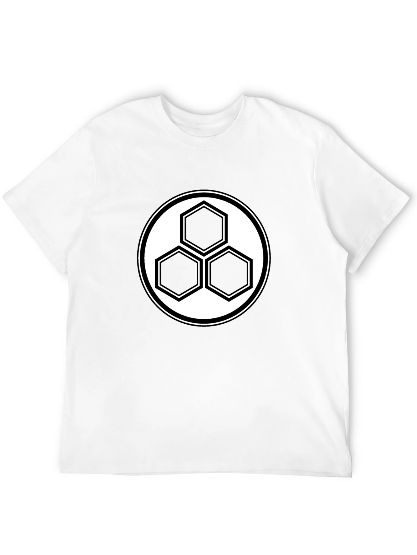 Geometric Hexagon T-Shirt - Modern Minimalist Design
