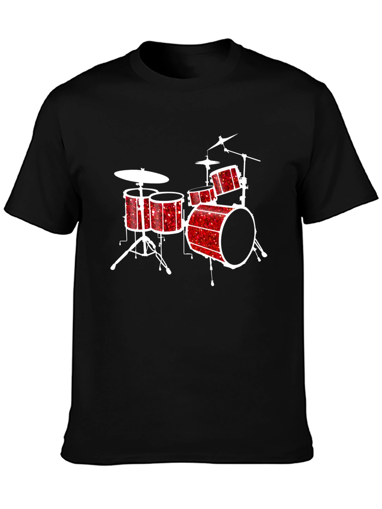 Drum Kit Graphic Tee - Musicians Black T-Shirt