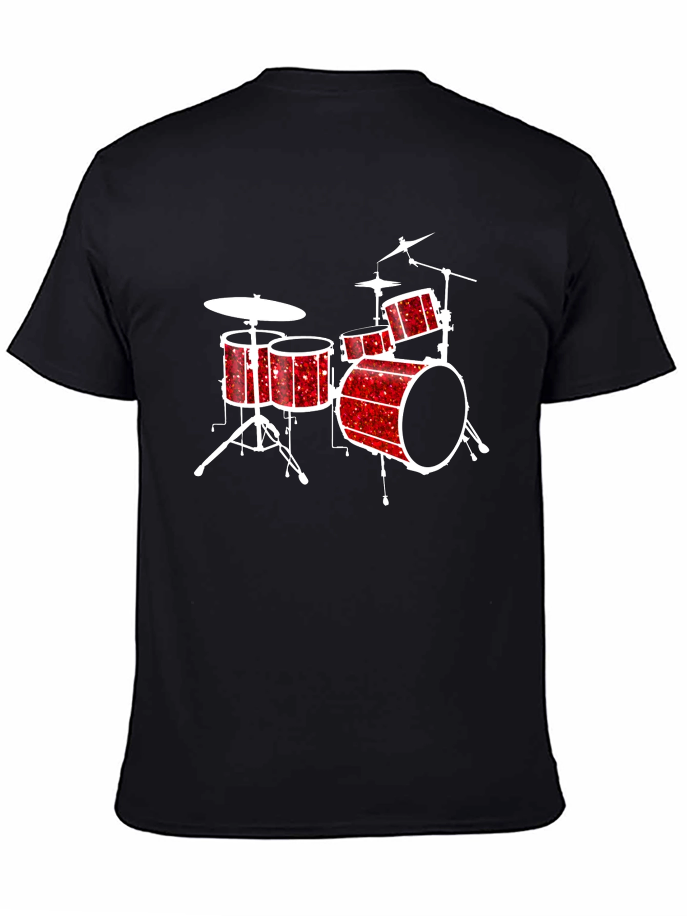 Drum Kit Graphic Tee - Musicians Black T-Shirt