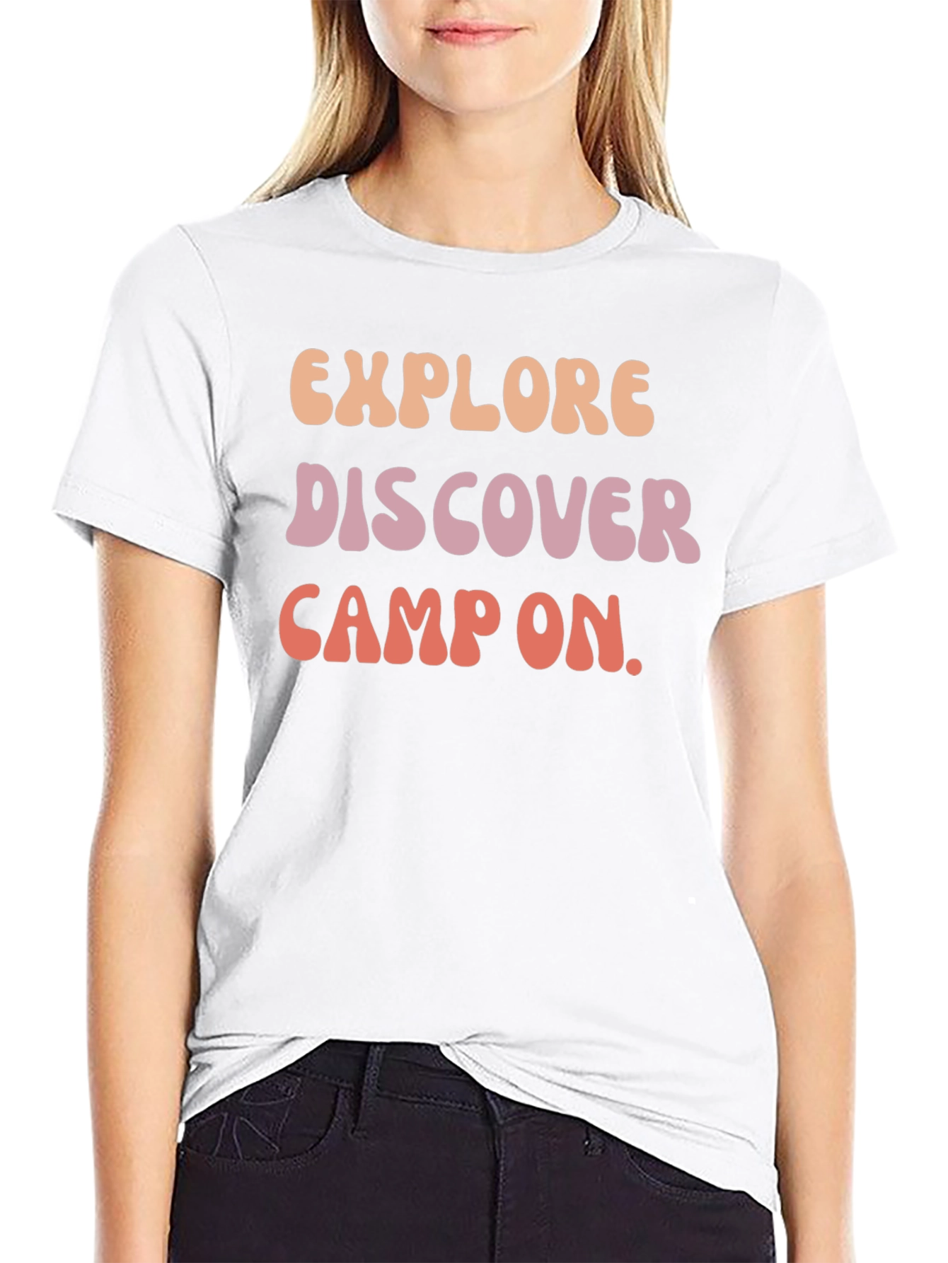Explore Discover Camp On Graphic Tee