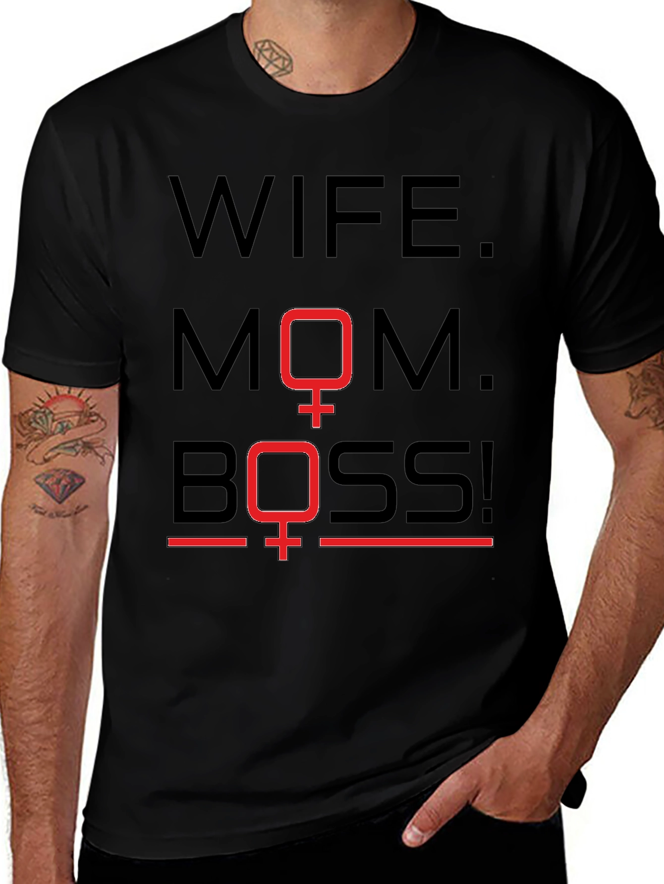 Wife Mom Boss Graphic Tee - Womens Empowerment Shirt