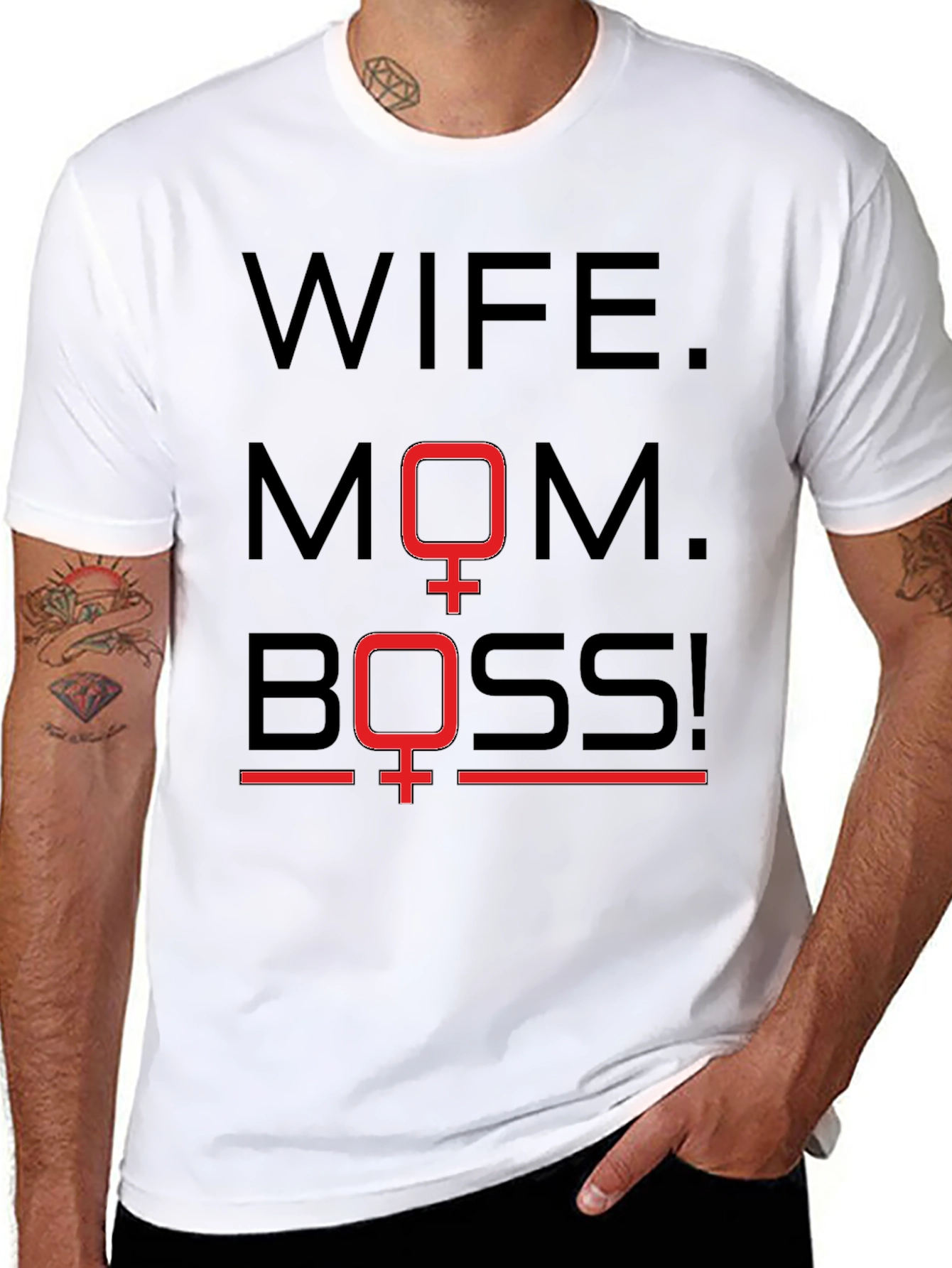 Wife Mom Boss Graphic Tee - Womens Empowerment Shirt