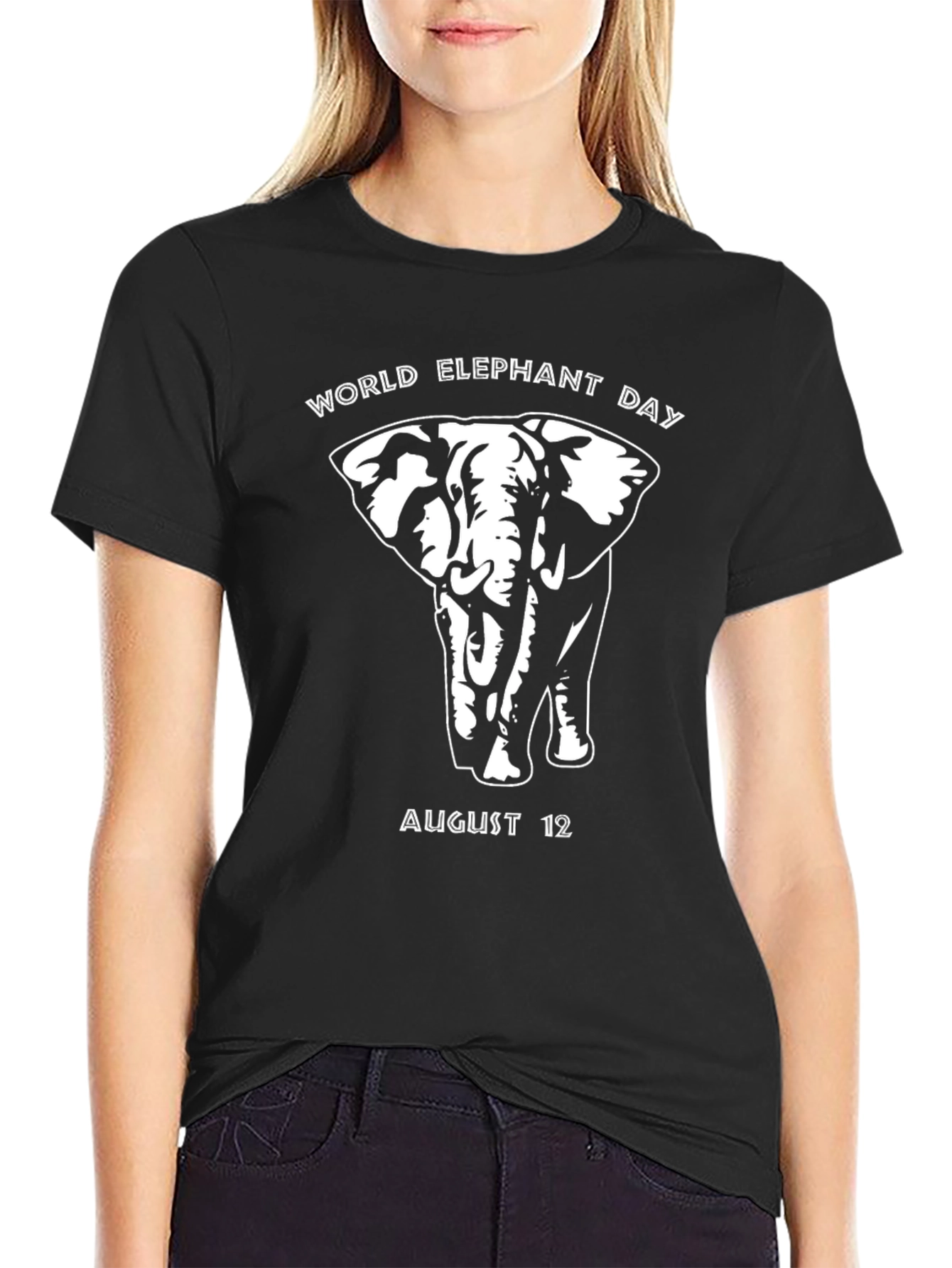 World Elephant Day Black T-Shirt - August 12th
