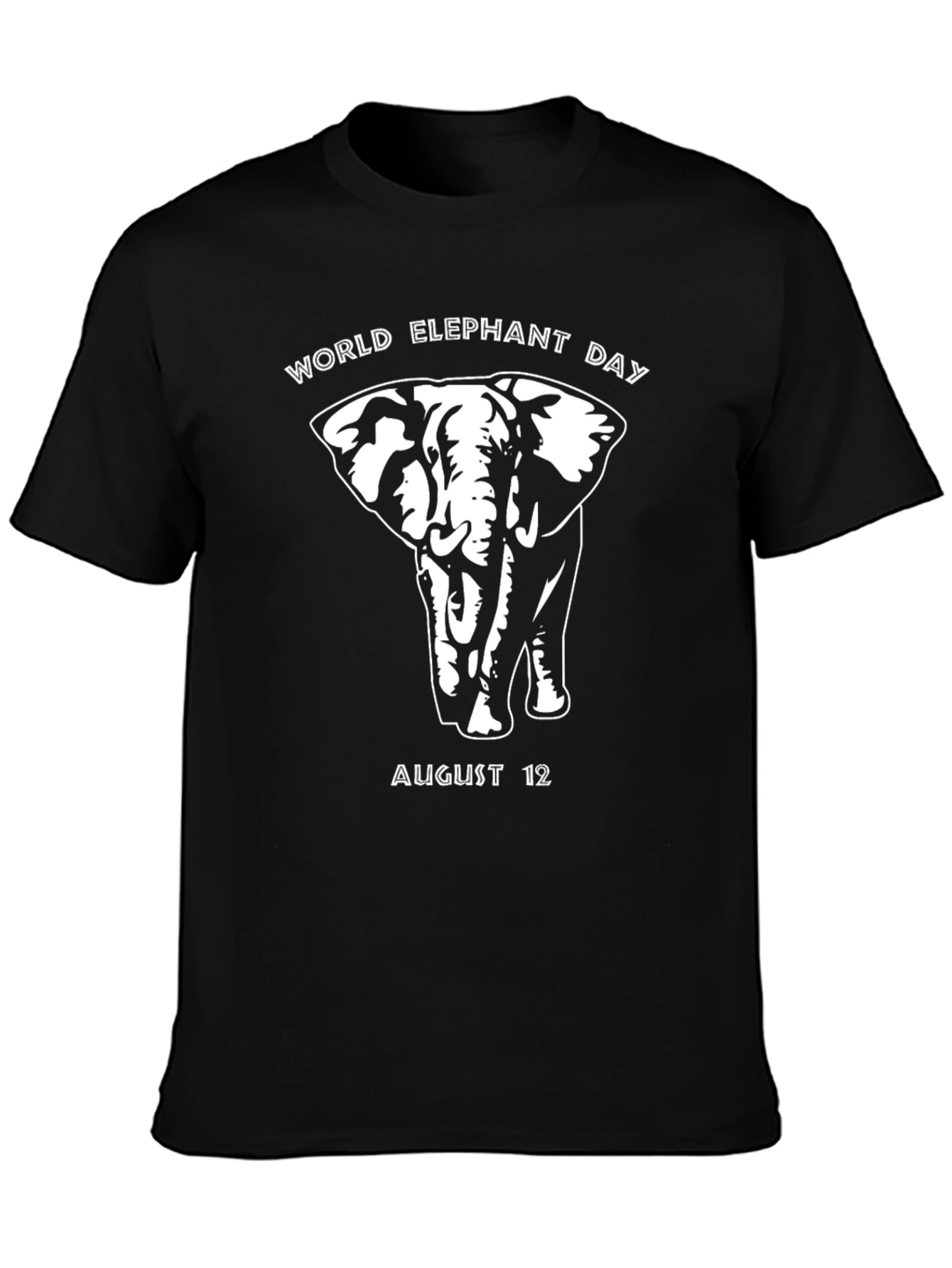 World Elephant Day Black T-Shirt - August 12th