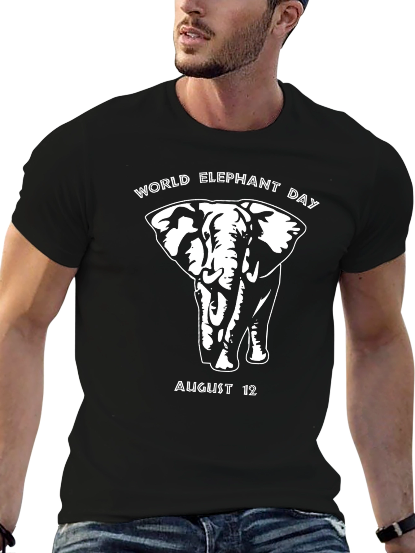 World Elephant Day Black T-Shirt - August 12th
