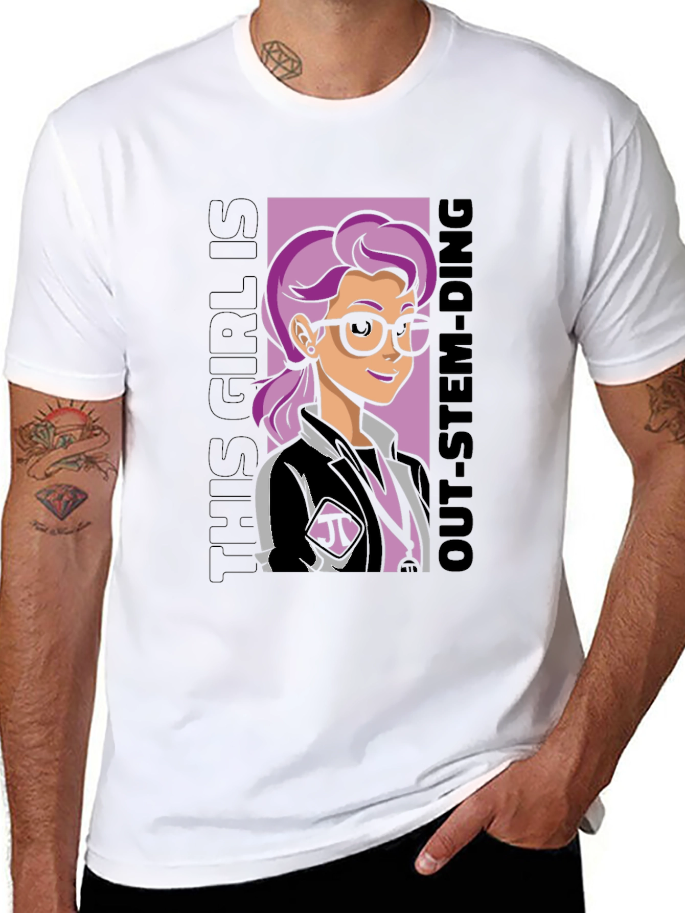 Out-STEM-Ding Girl T-Shirt