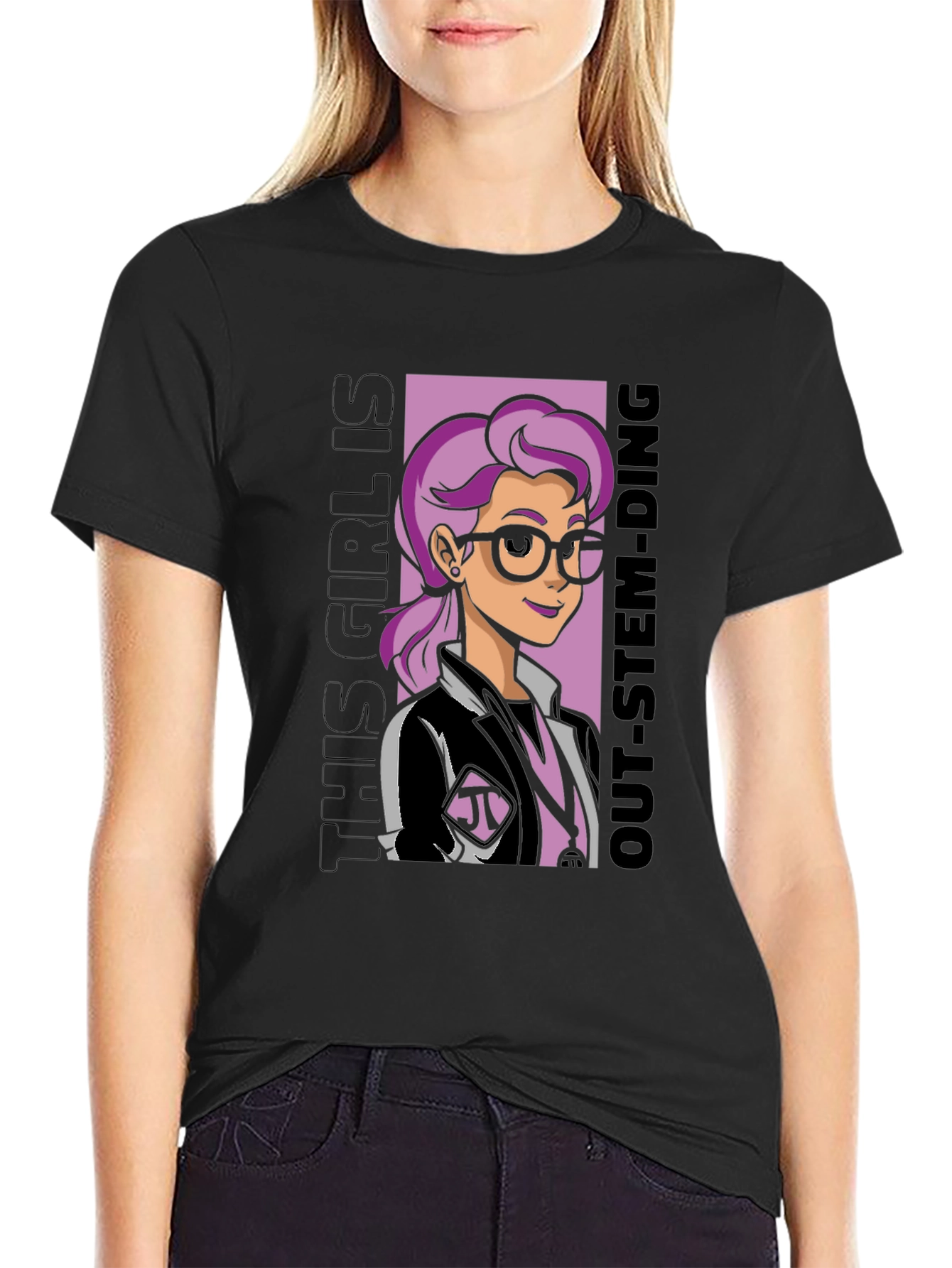 Out-STEM-Ding Girl T-Shirt