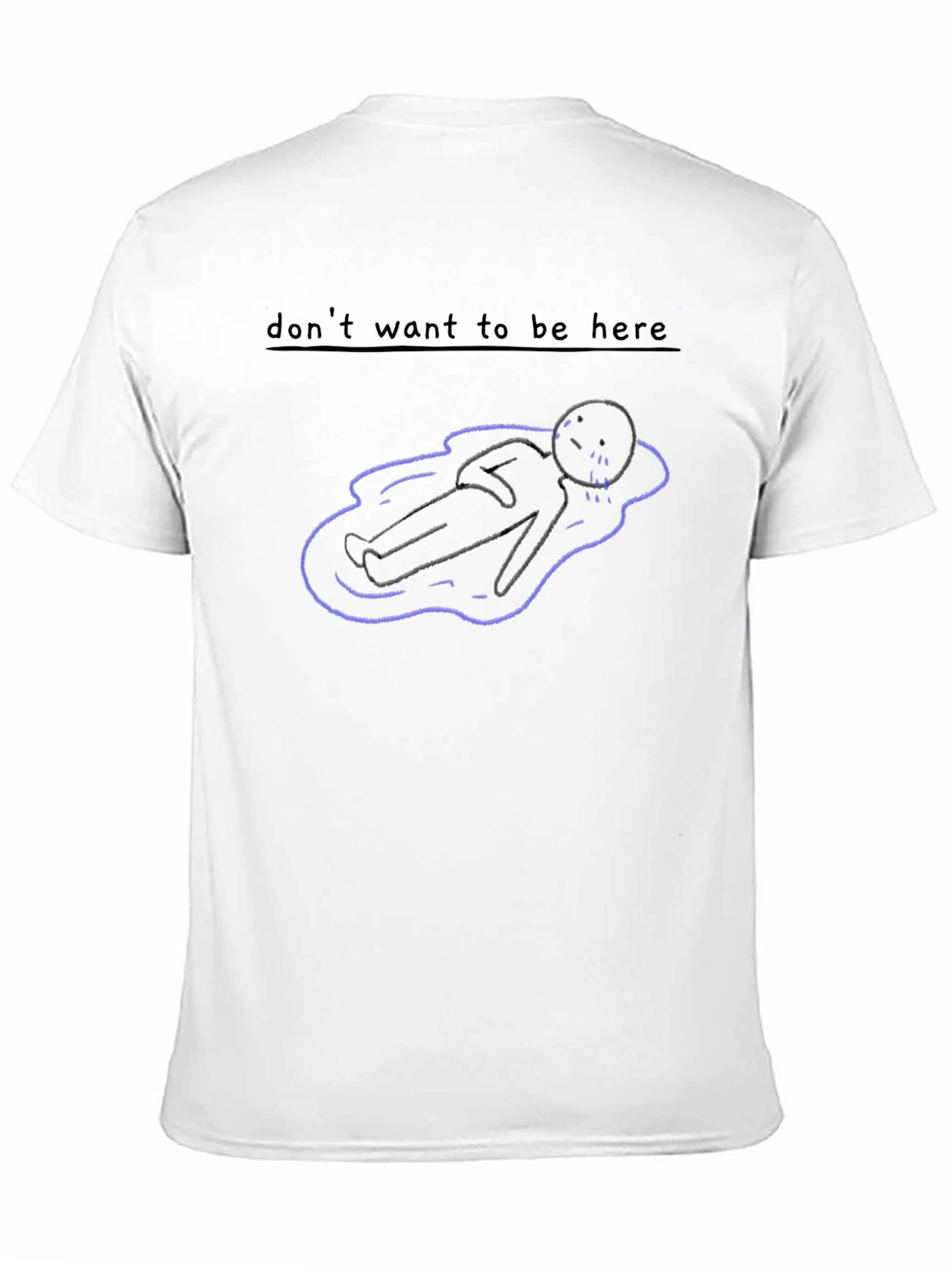 Dont Want to Be Here Graphic Tee - Black