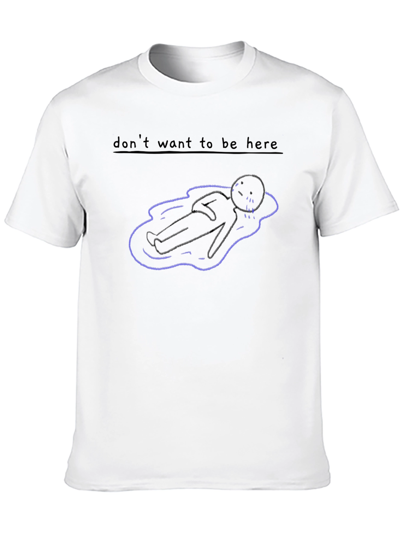 Dont Want to Be Here Graphic Tee - Black