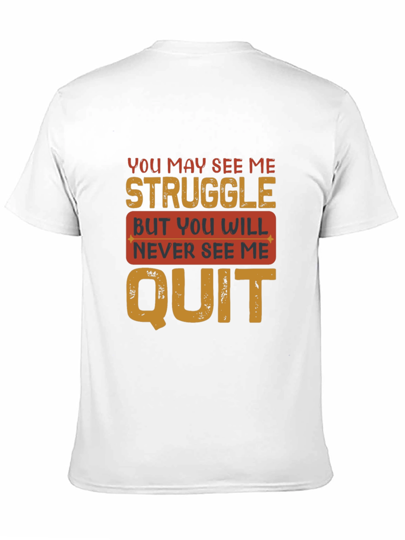 Motivational Graphic Tee - Never Quit