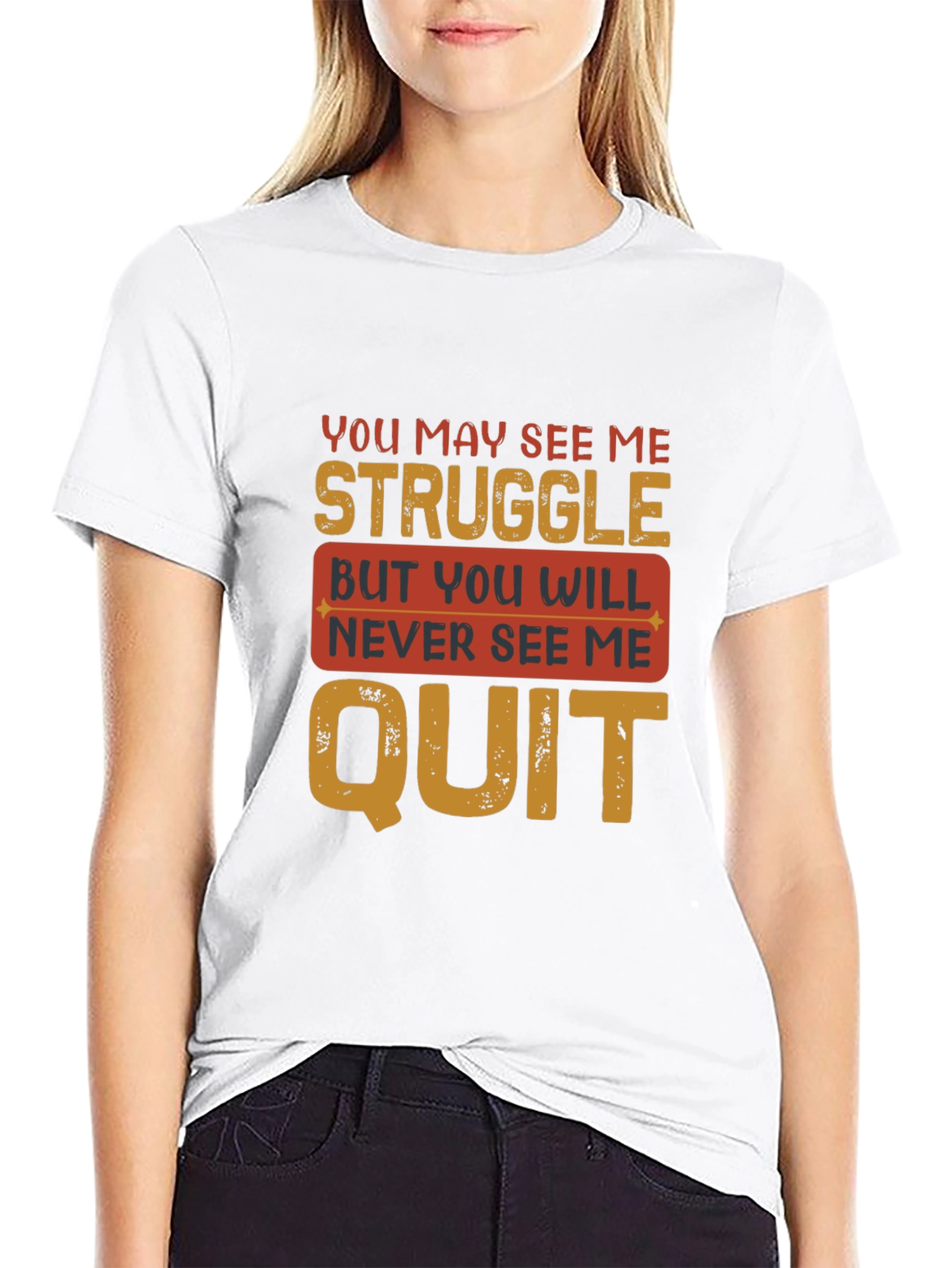 Motivational Graphic Tee - Never Quit
