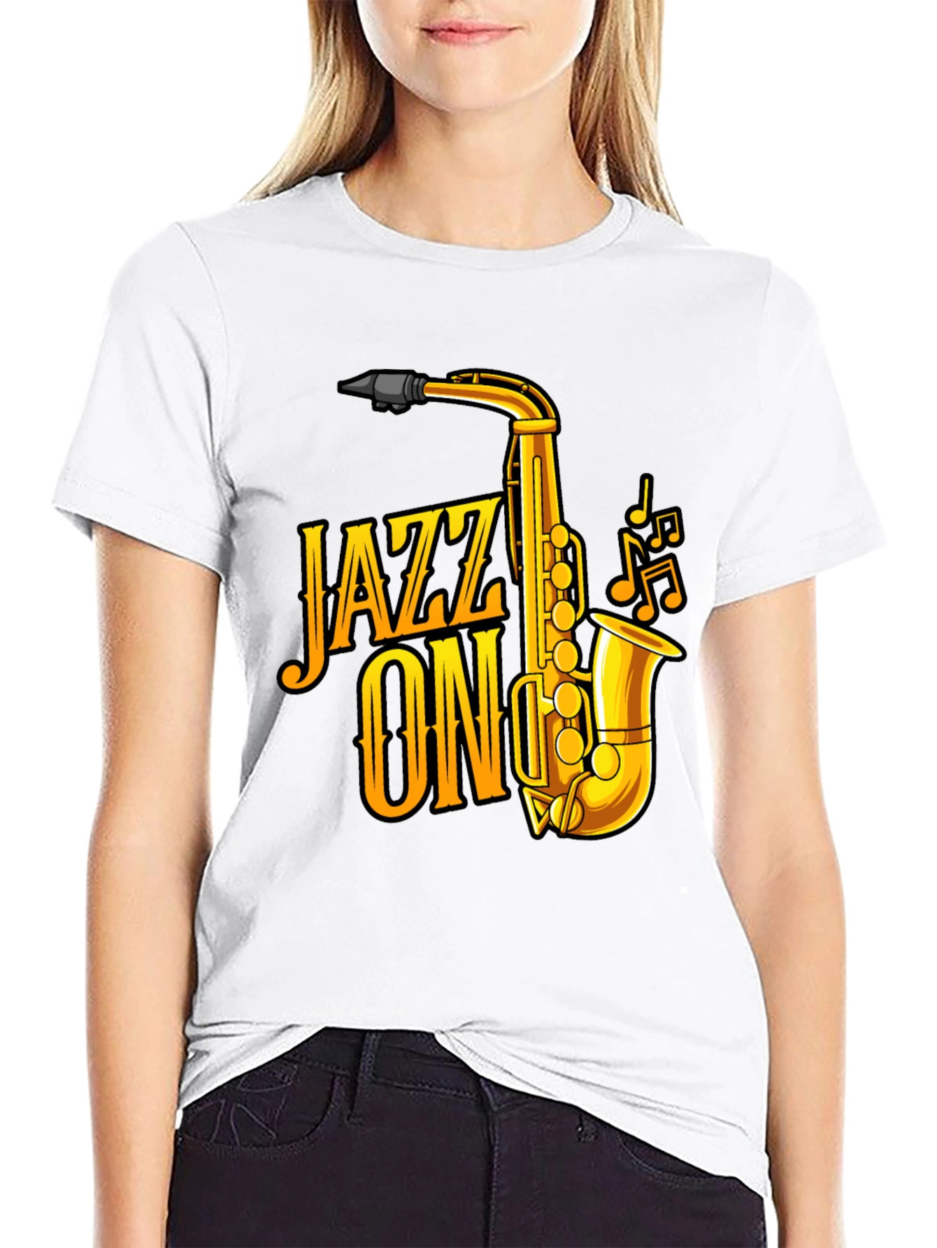 Jazz On Saxophone Graphic T-Shirt
