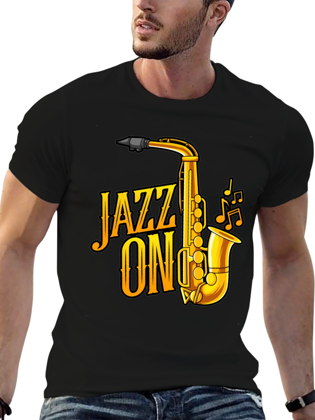Jazz On Saxophone Graphic T-Shirt