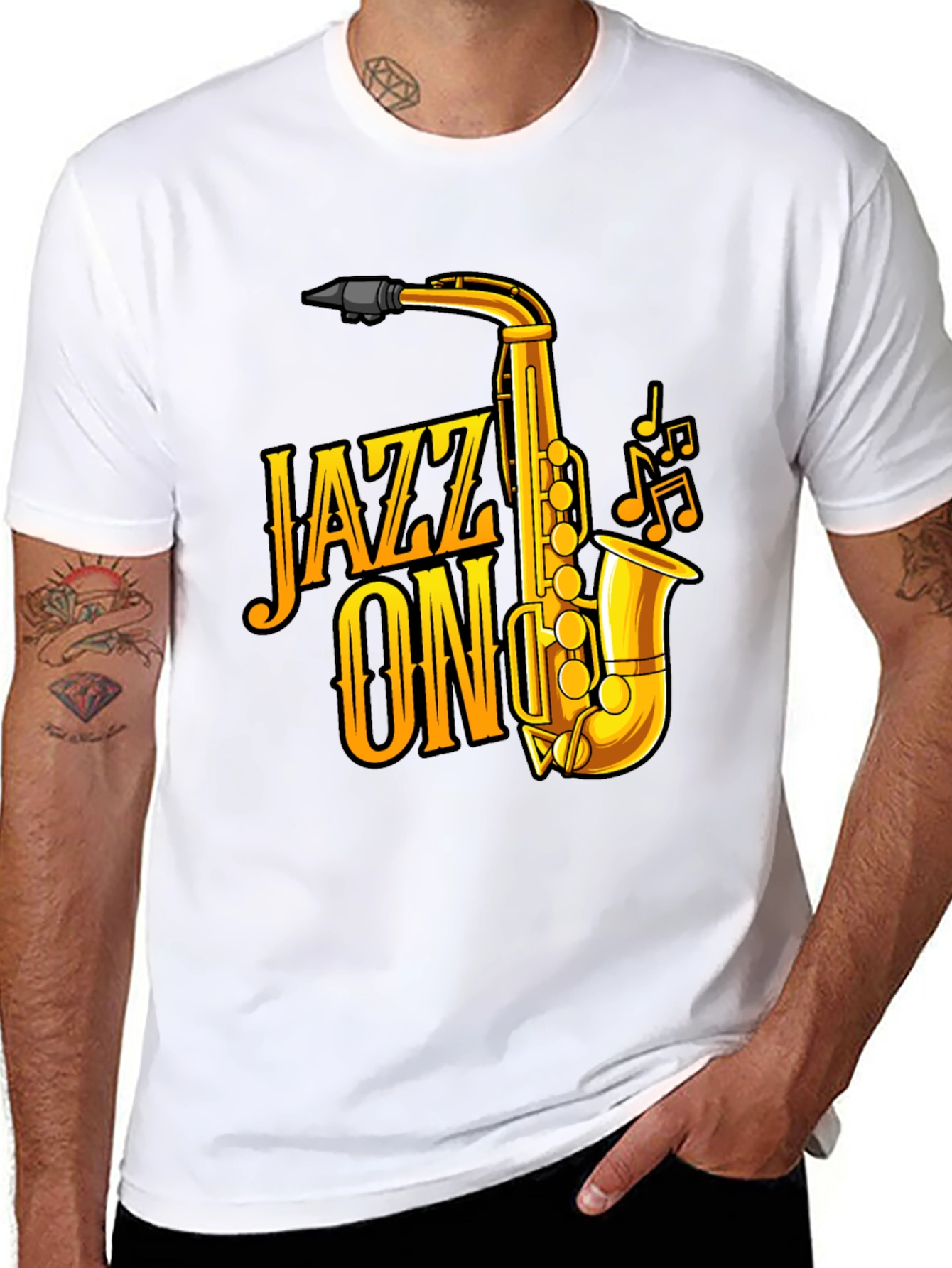 Jazz On Saxophone Graphic T-Shirt
