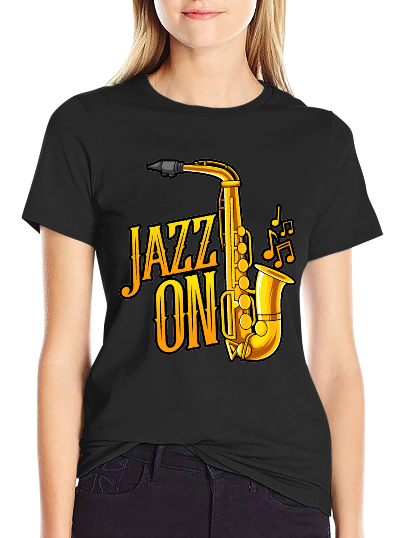 Jazz On Saxophone Graphic T-Shirt
