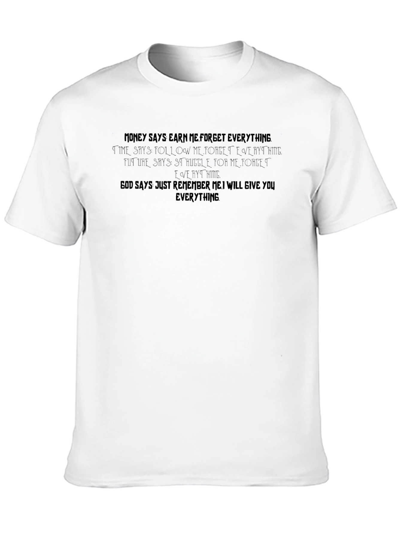 Motivational Graphic Tee - Money & God